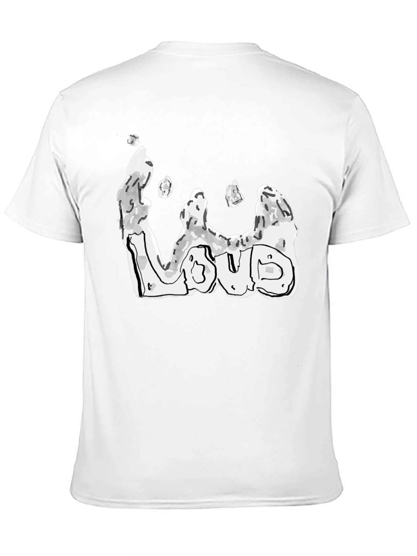 Mens Black Loud Graphic Tee