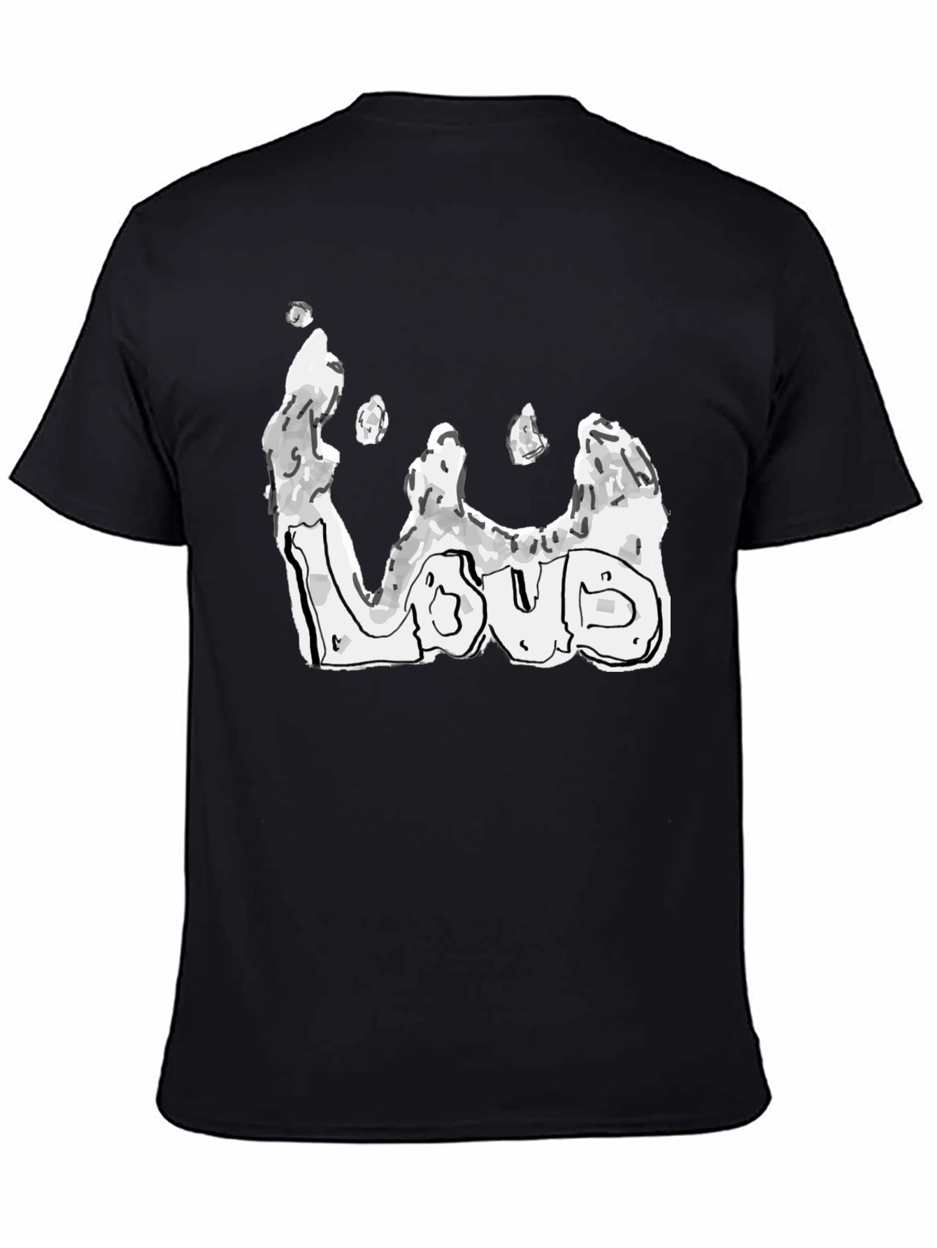 Mens Black Loud Graphic Tee