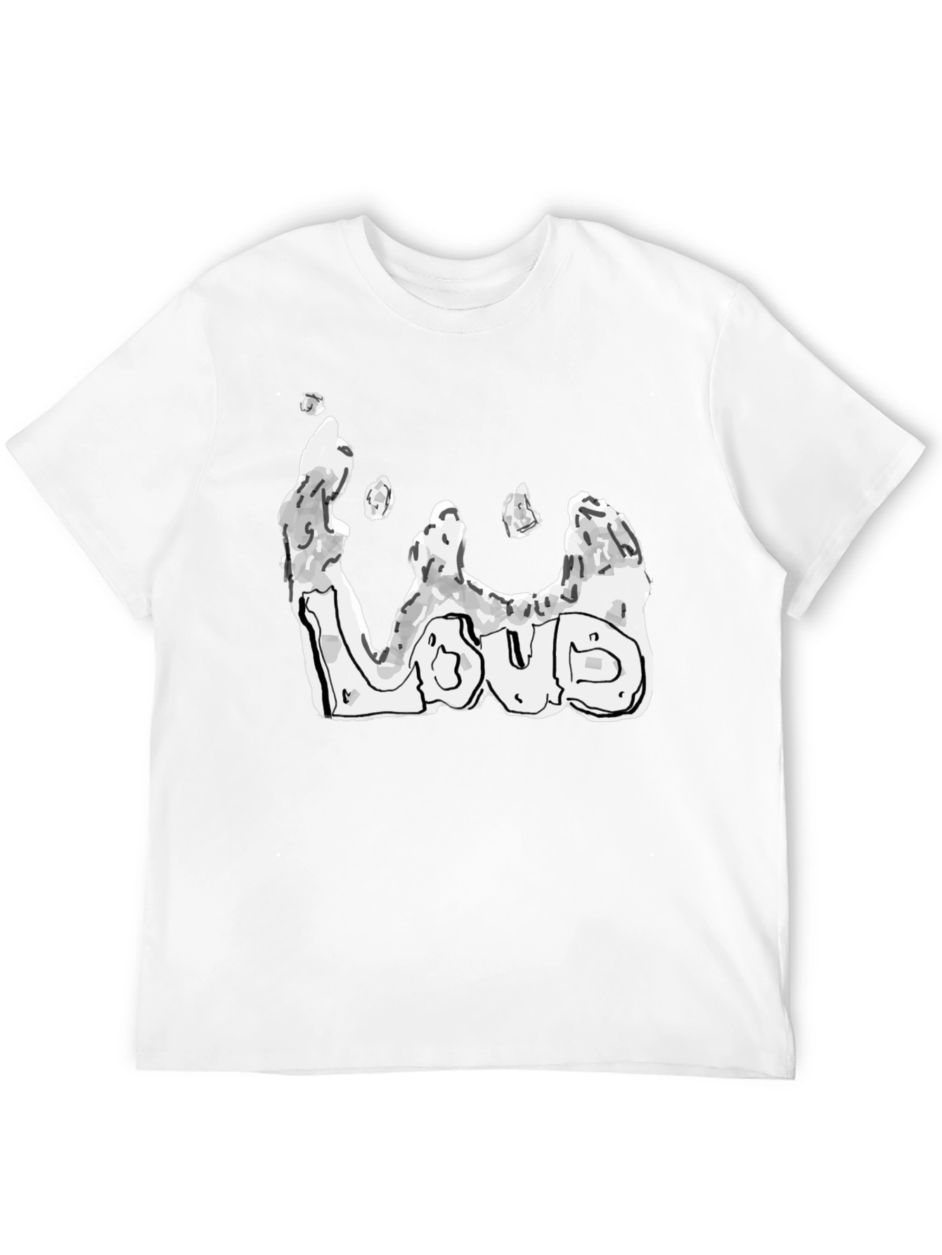 Mens Black Loud Graphic Tee