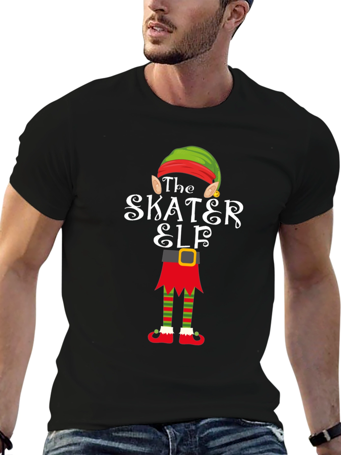 The Skater Elf Holiday T-Shirt