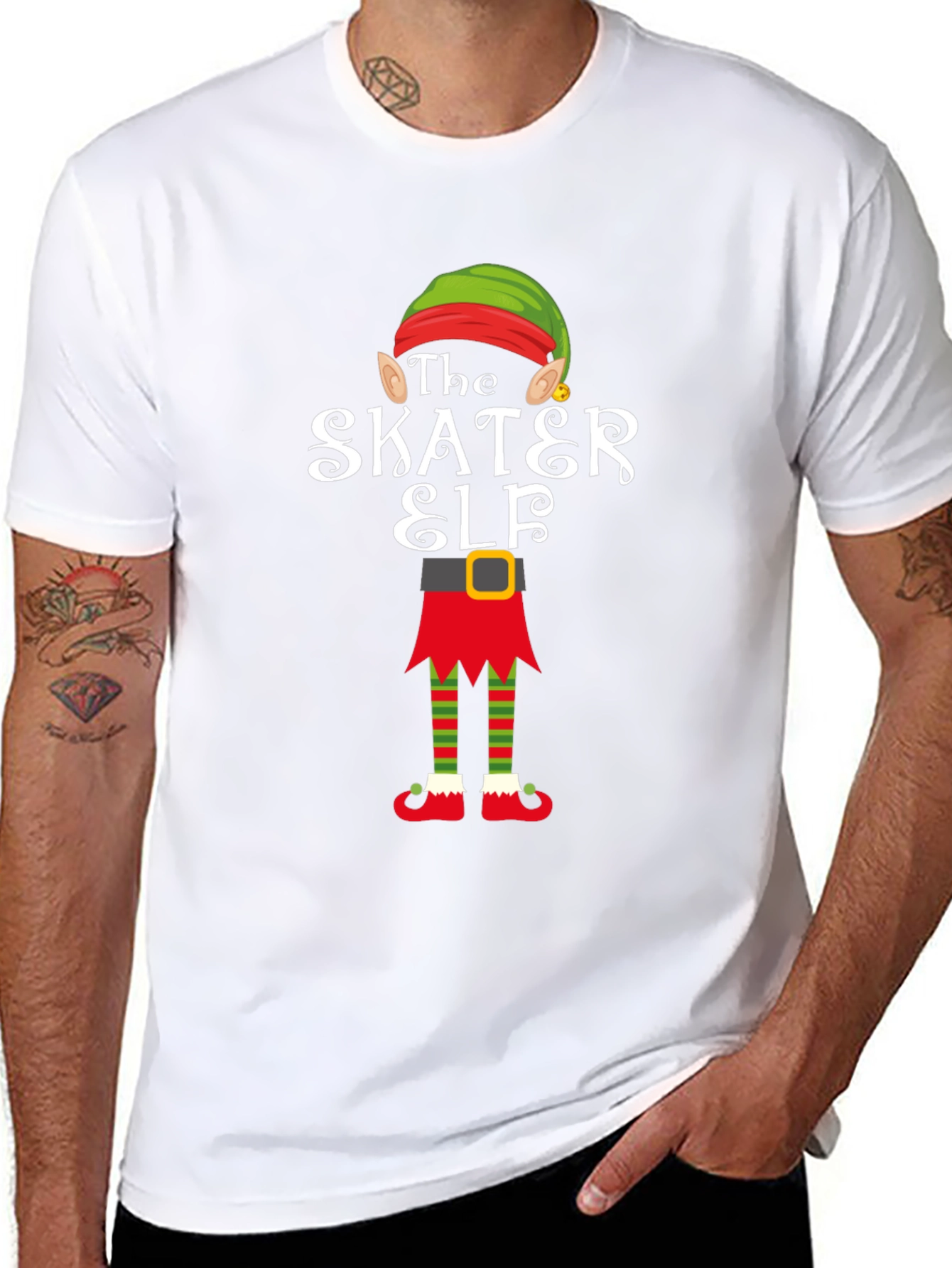 The Skater Elf Holiday T-Shirt