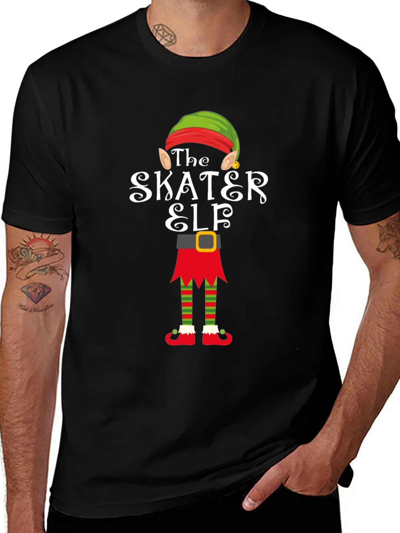 The Skater Elf Holiday T-Shirt