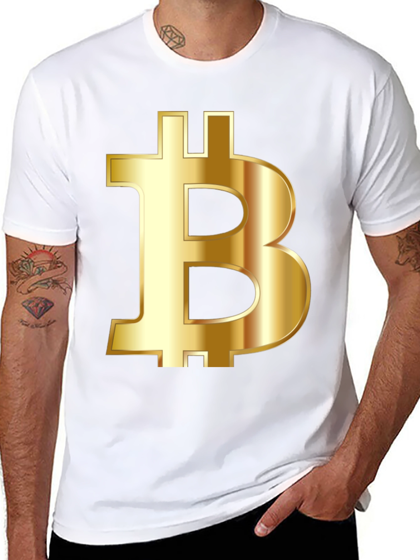 Bitcoin Gold Logo Black T-Shirt