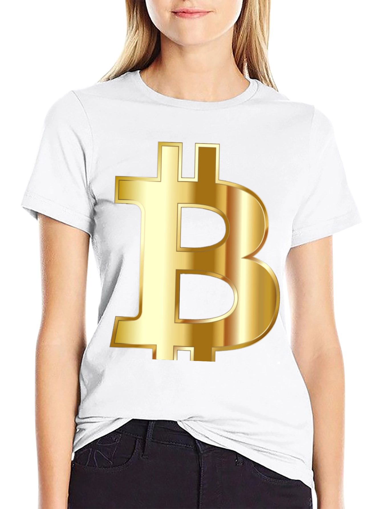 Bitcoin Gold Logo Black T-Shirt