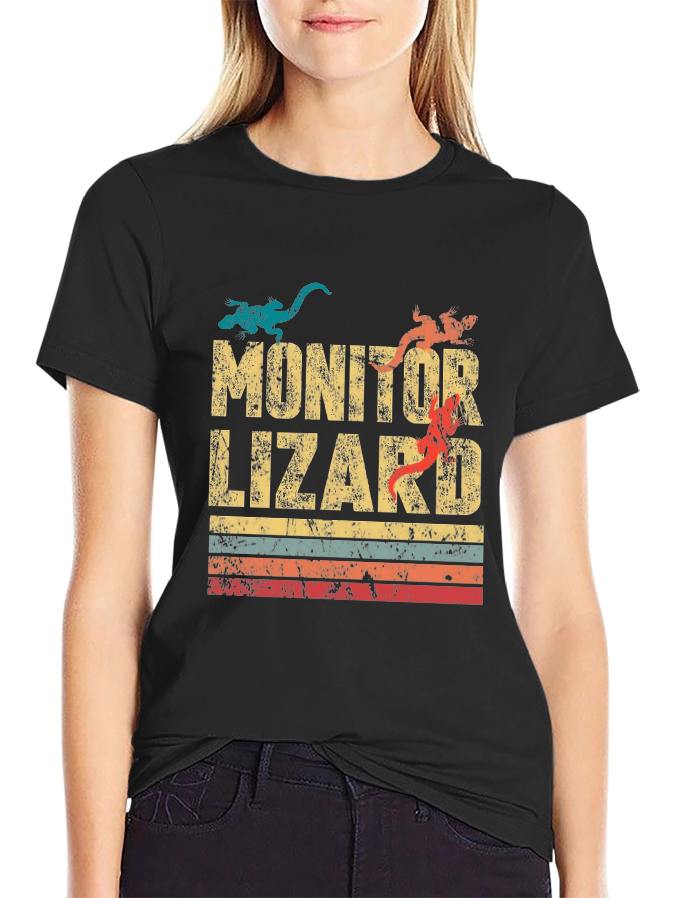 Monitor Lizard Retro T-Shirt
