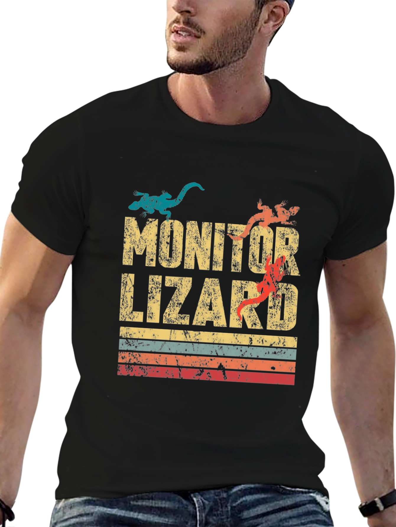 Monitor Lizard Retro T-Shirt