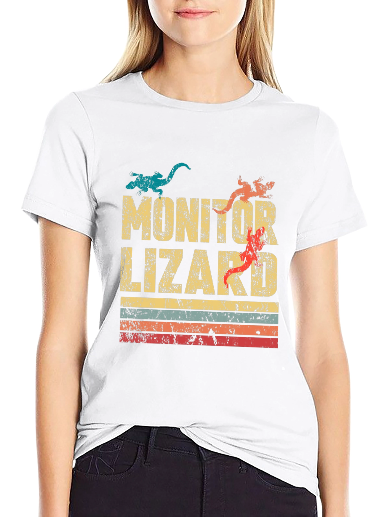Monitor Lizard Retro T-Shirt