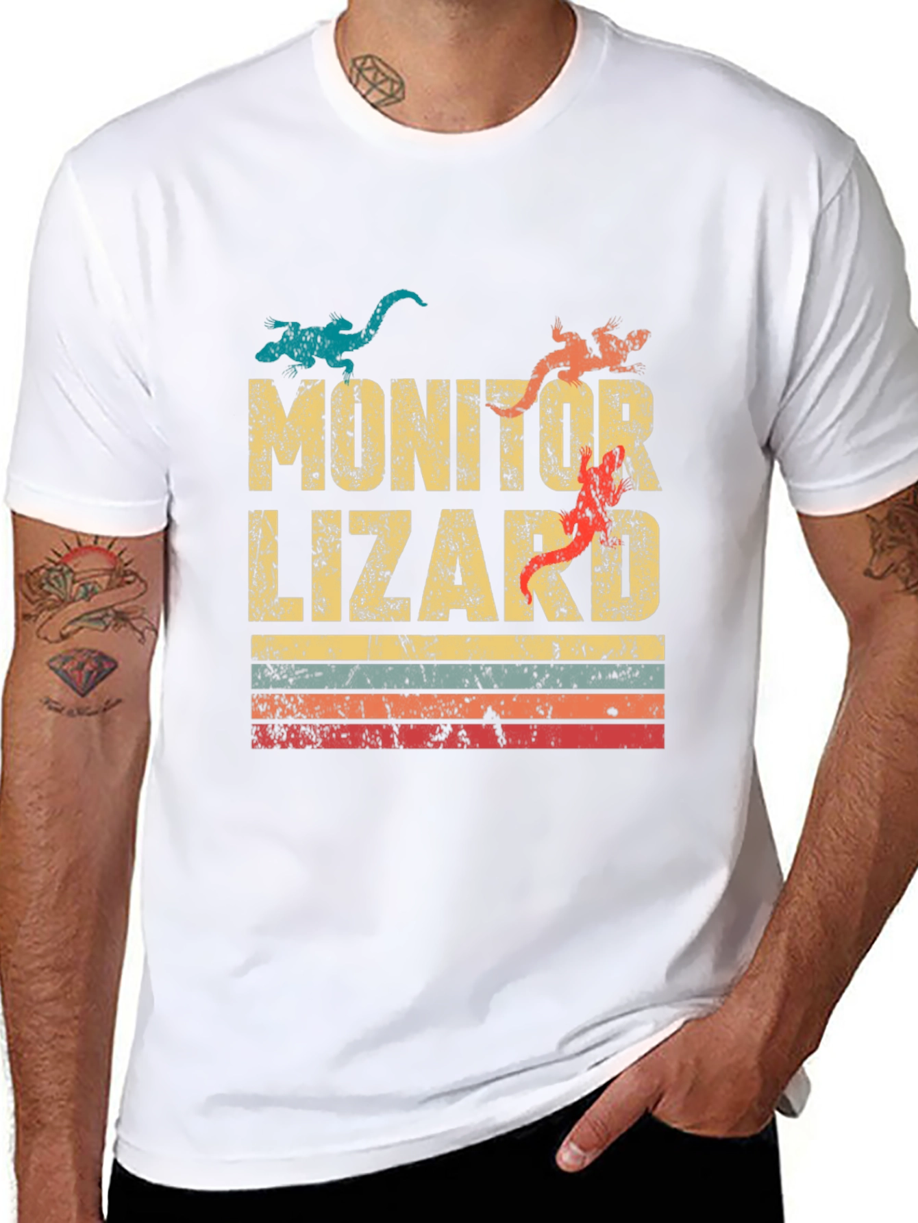 Monitor Lizard Retro T-Shirt