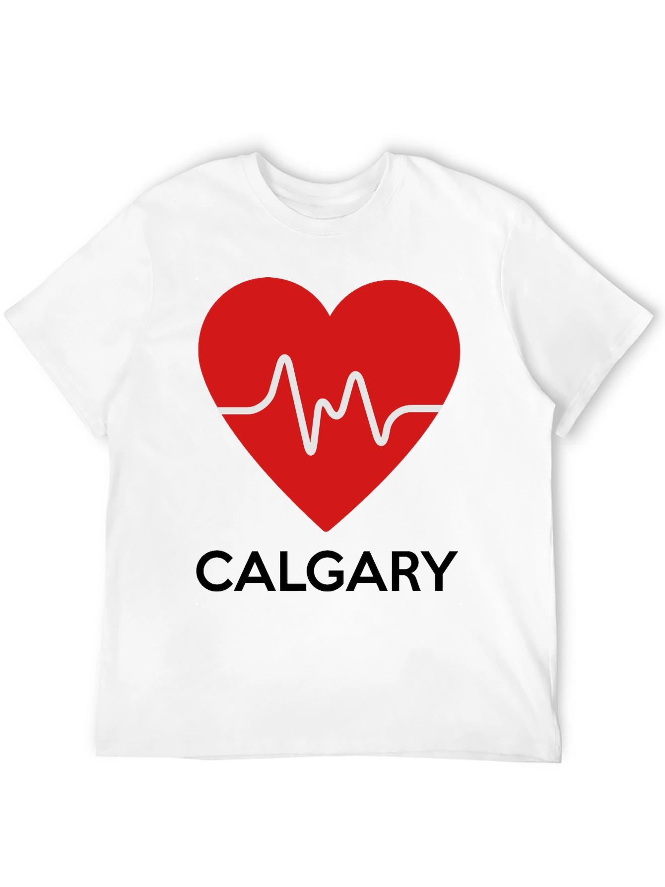 Calgary Heartbeat T-Shirt - Black Crew Neck