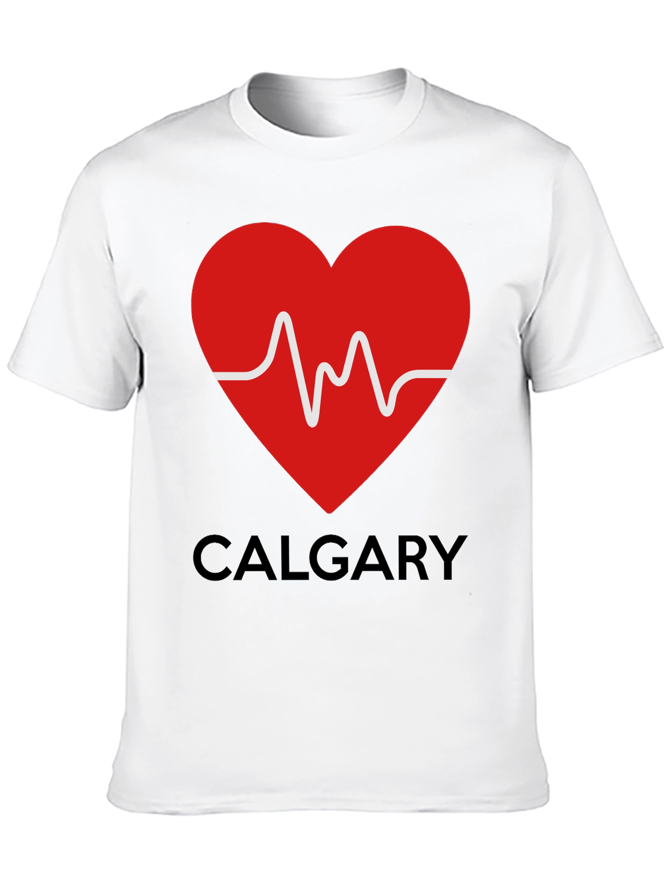 Calgary Heartbeat T-Shirt - Black Crew Neck
