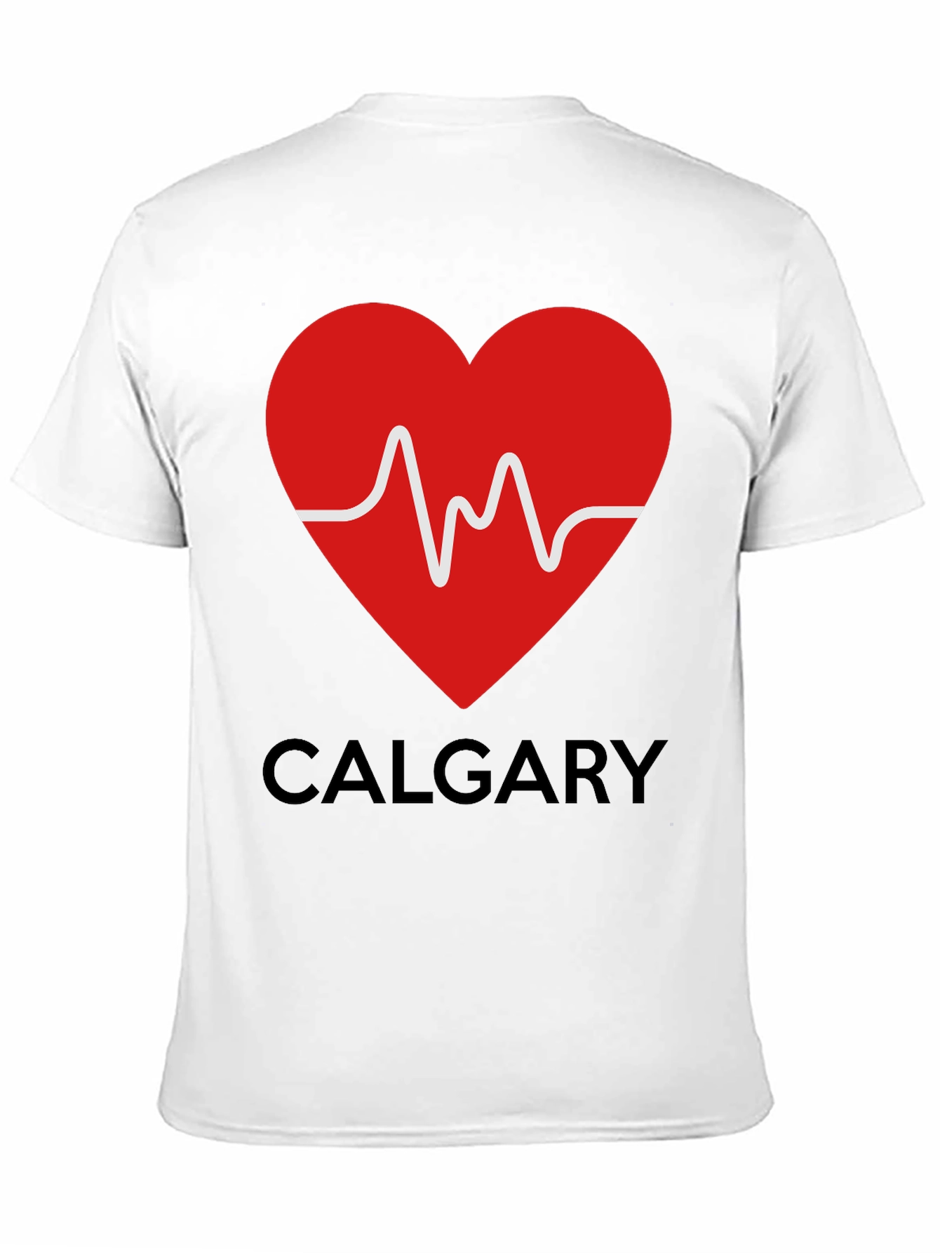 Calgary Heartbeat T-Shirt - Black Crew Neck