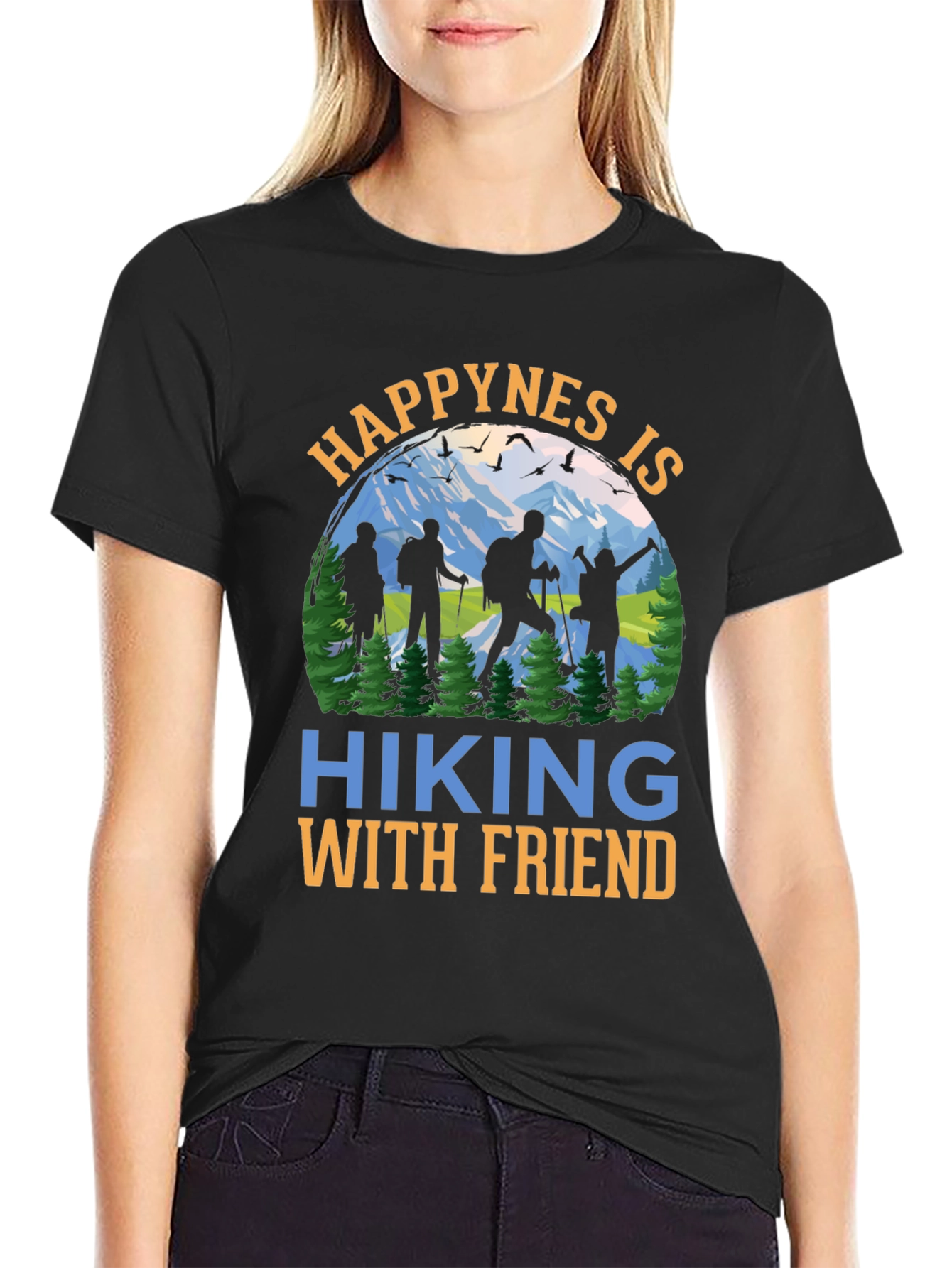 Hiking With Friends Graphic T-Shirt