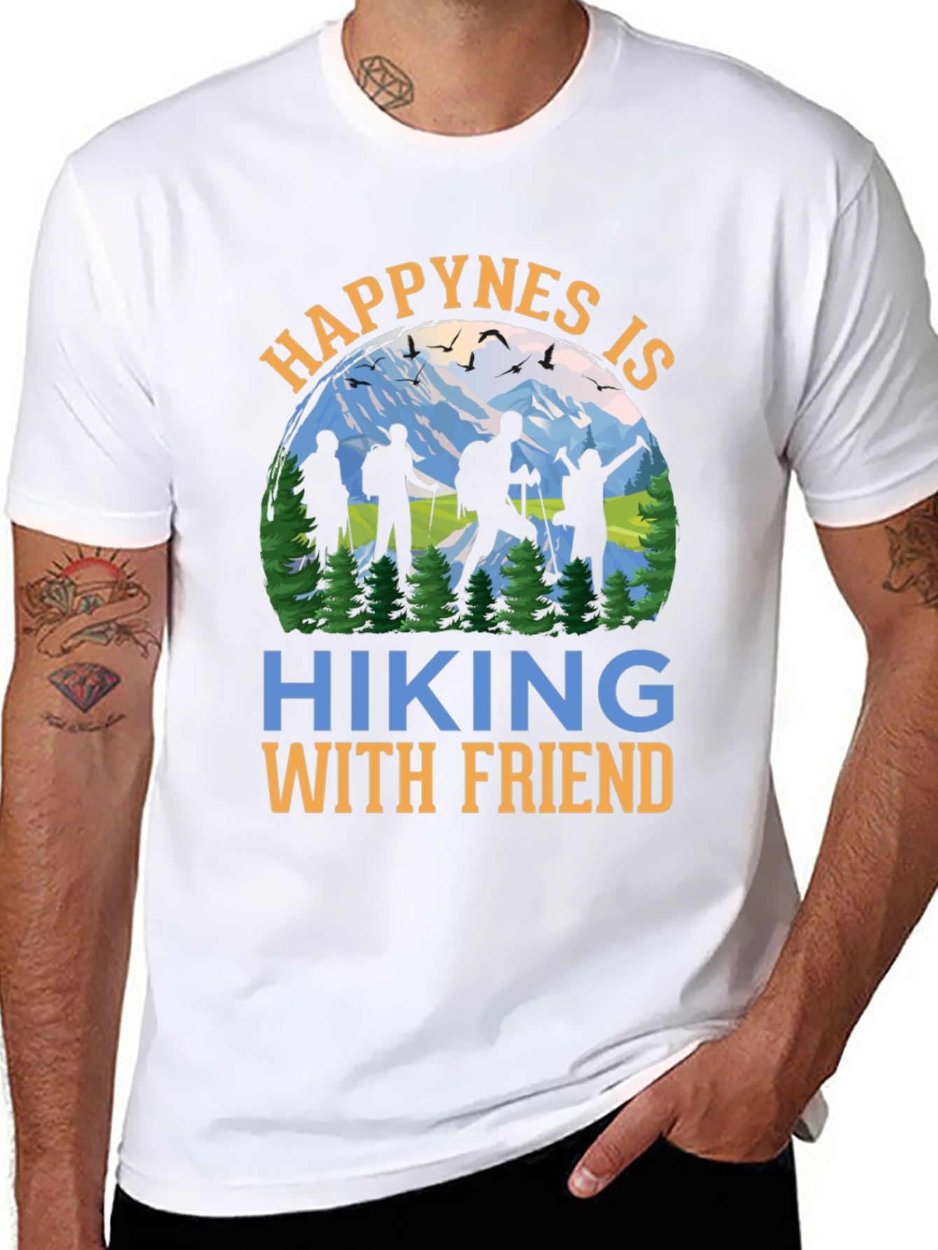 Hiking With Friends Graphic T-Shirt