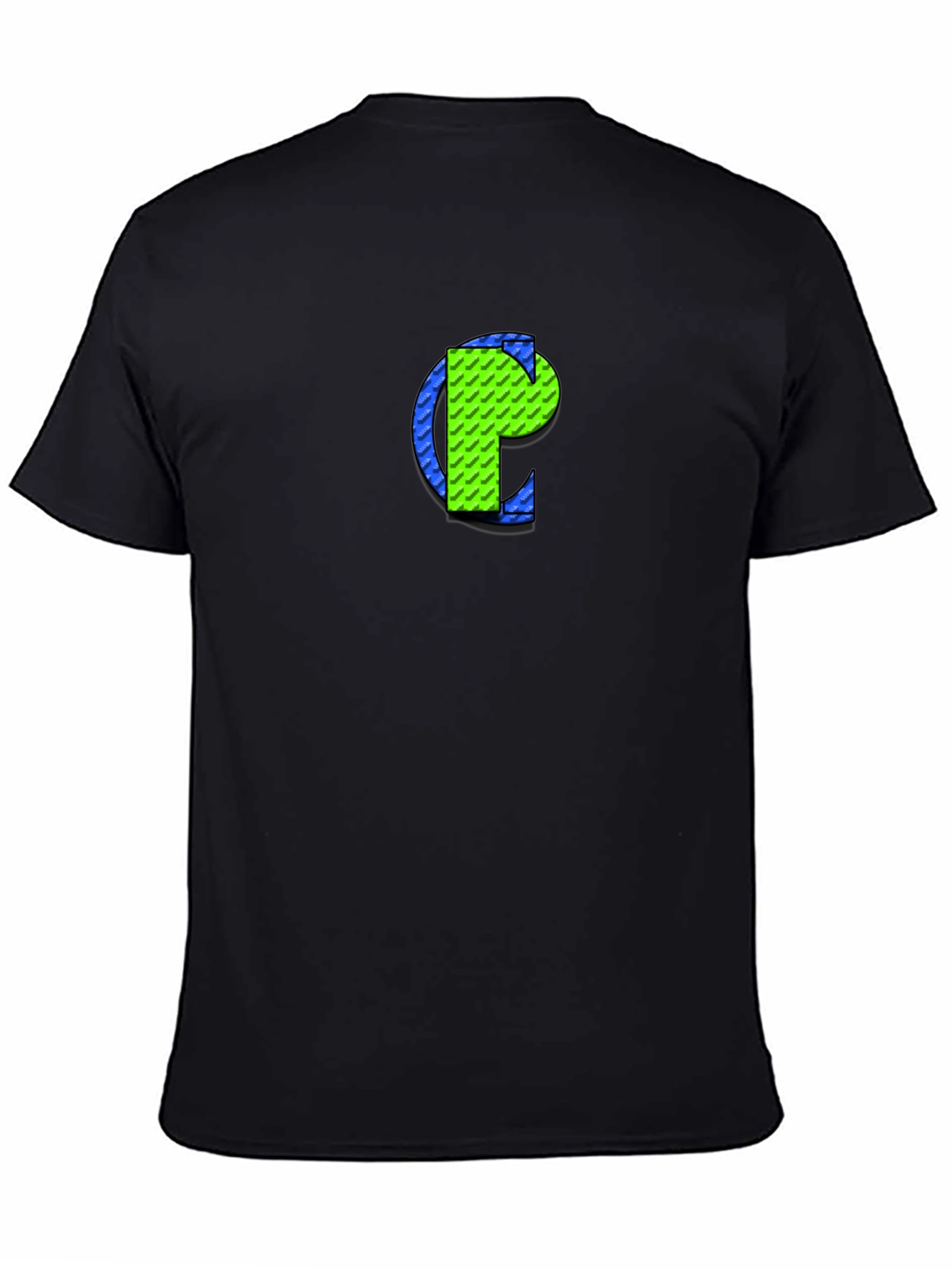 Geometric Green Initial T-Shirt