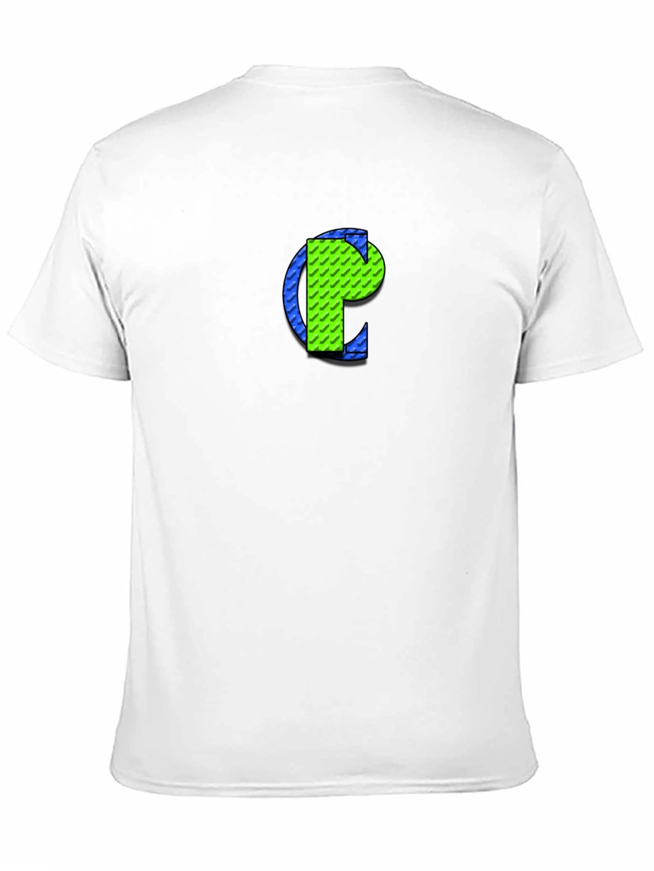 Geometric Green Initial T-Shirt