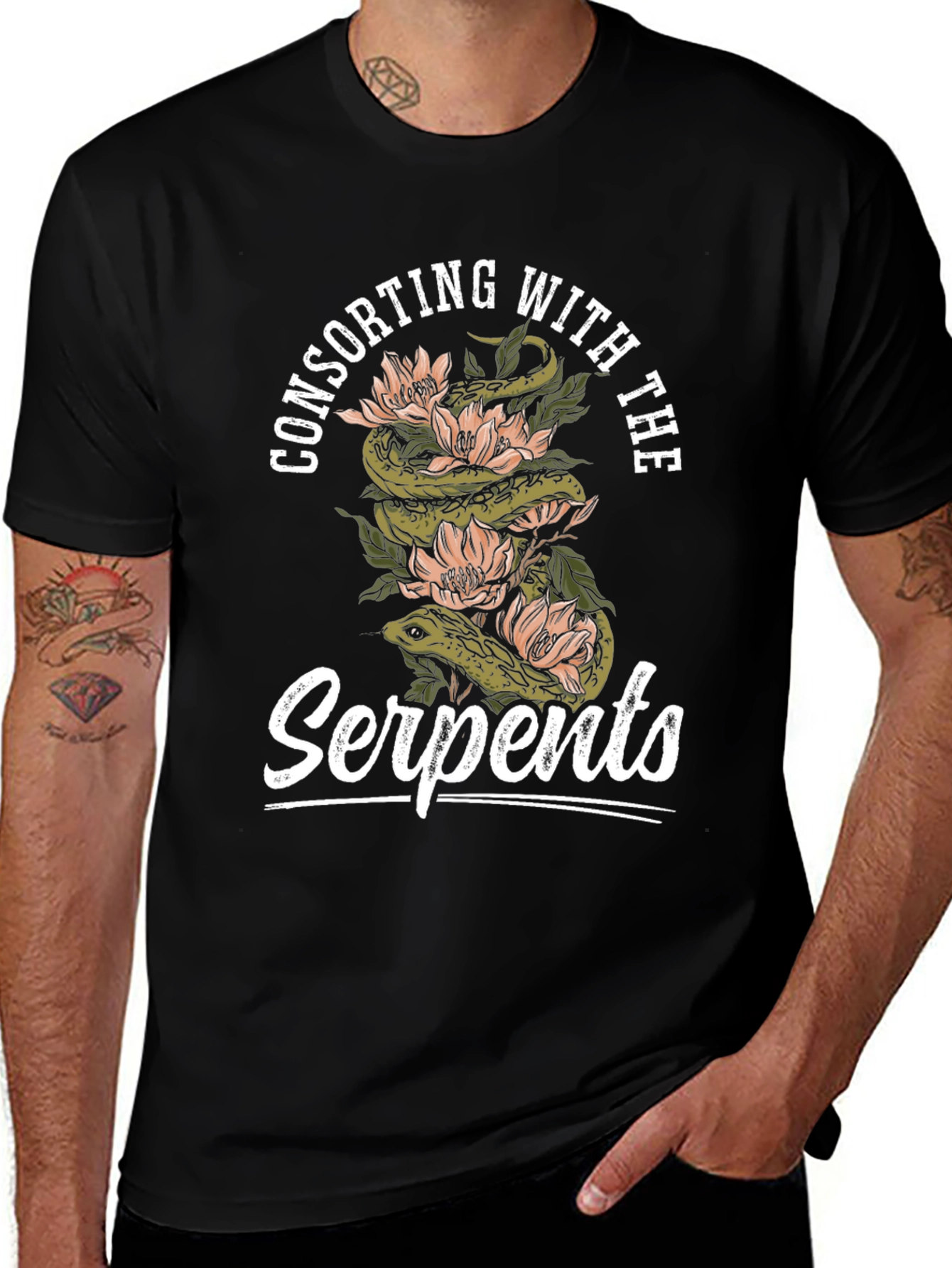 Consorting with Serpents Graphic Tee