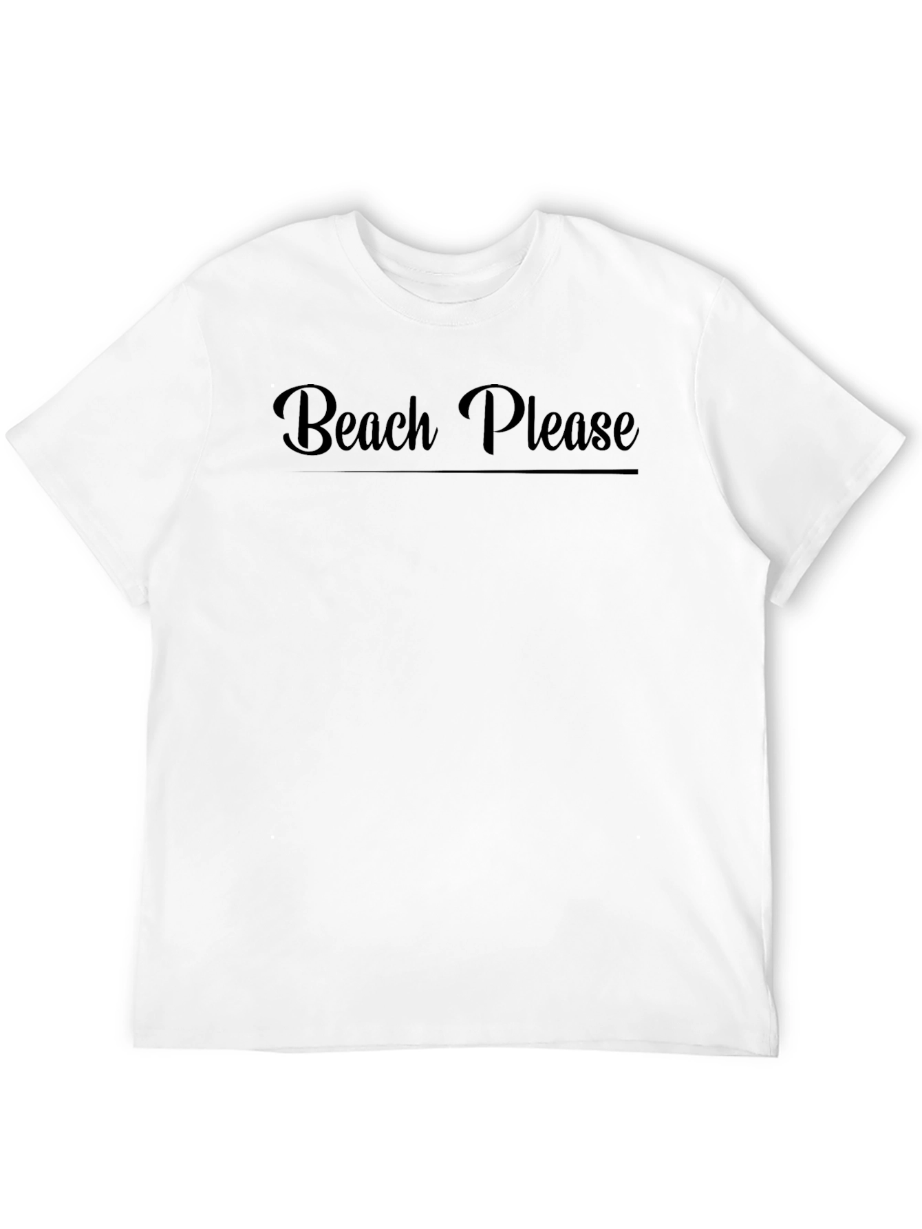 Beach Please Graphic T-Shirt - Black