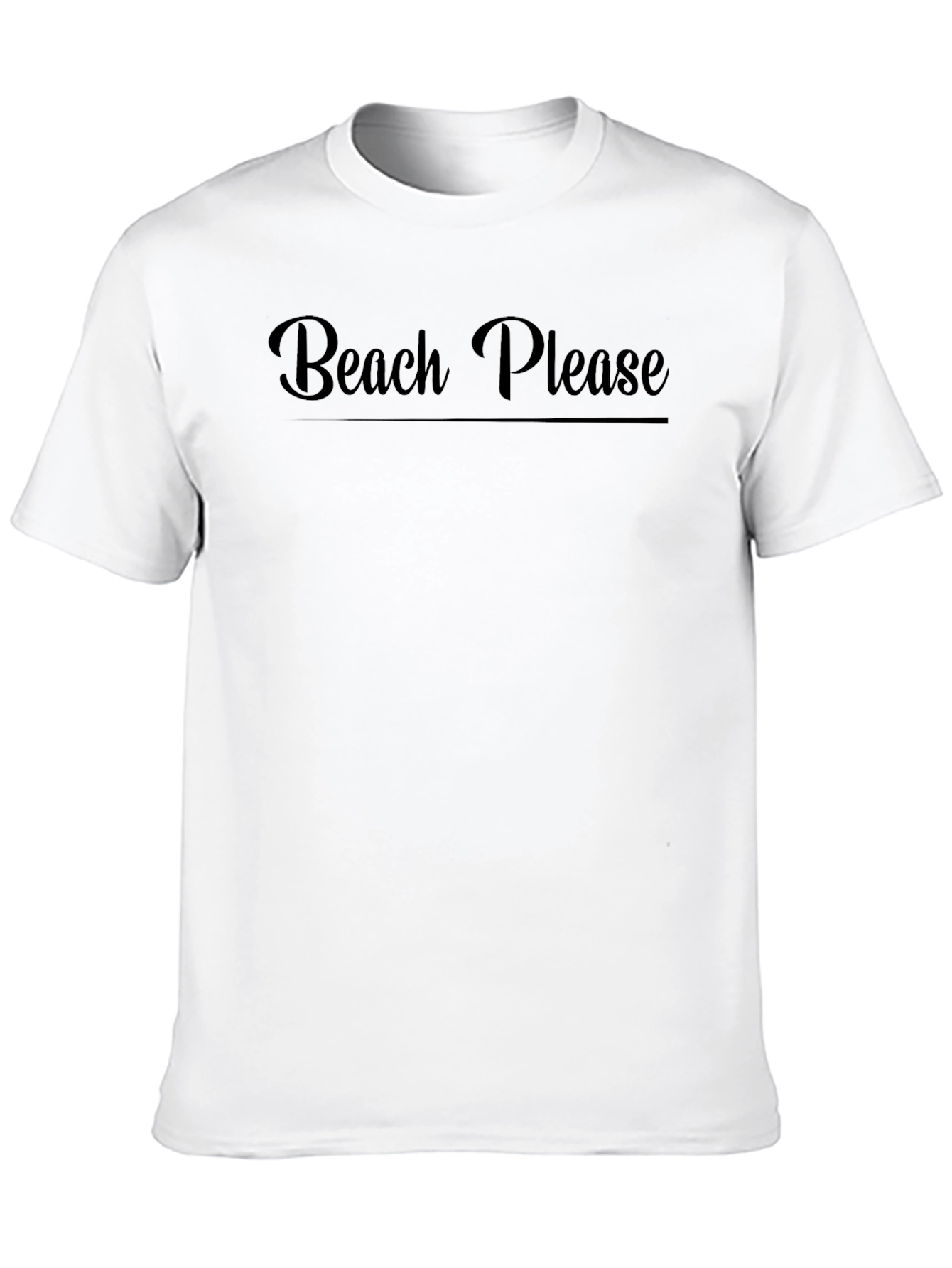 Beach Please Graphic T-Shirt - Black