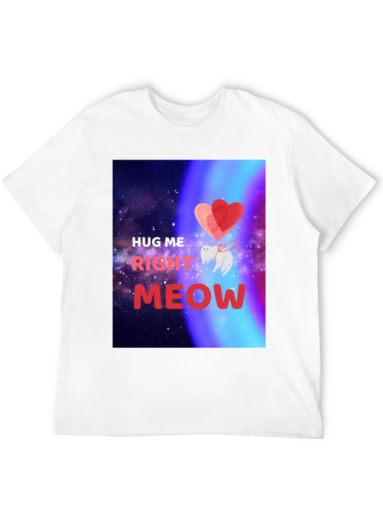 Hug Me Right Meow Graphic T-Shirt