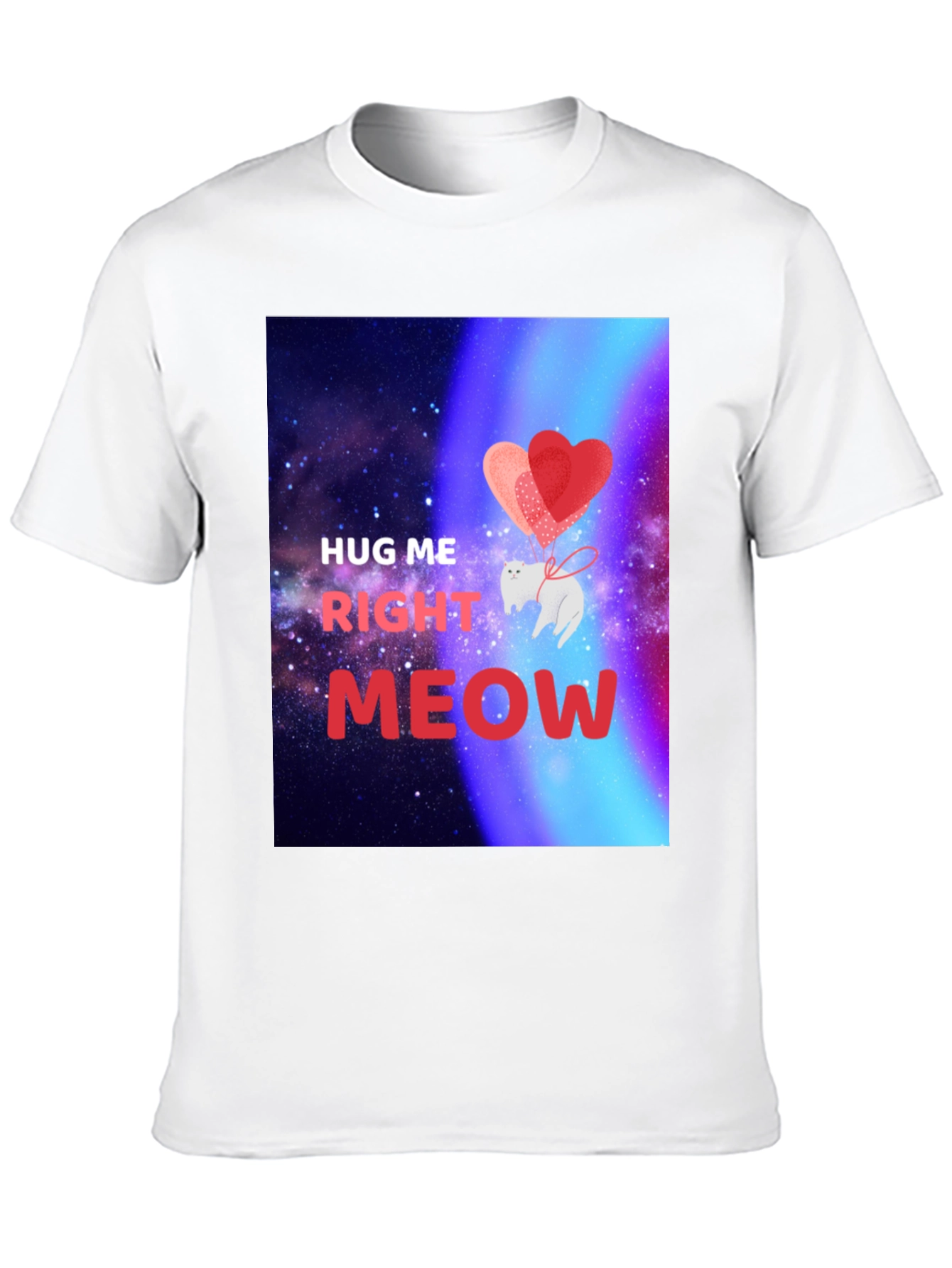 Hug Me Right Meow Graphic T-Shirt