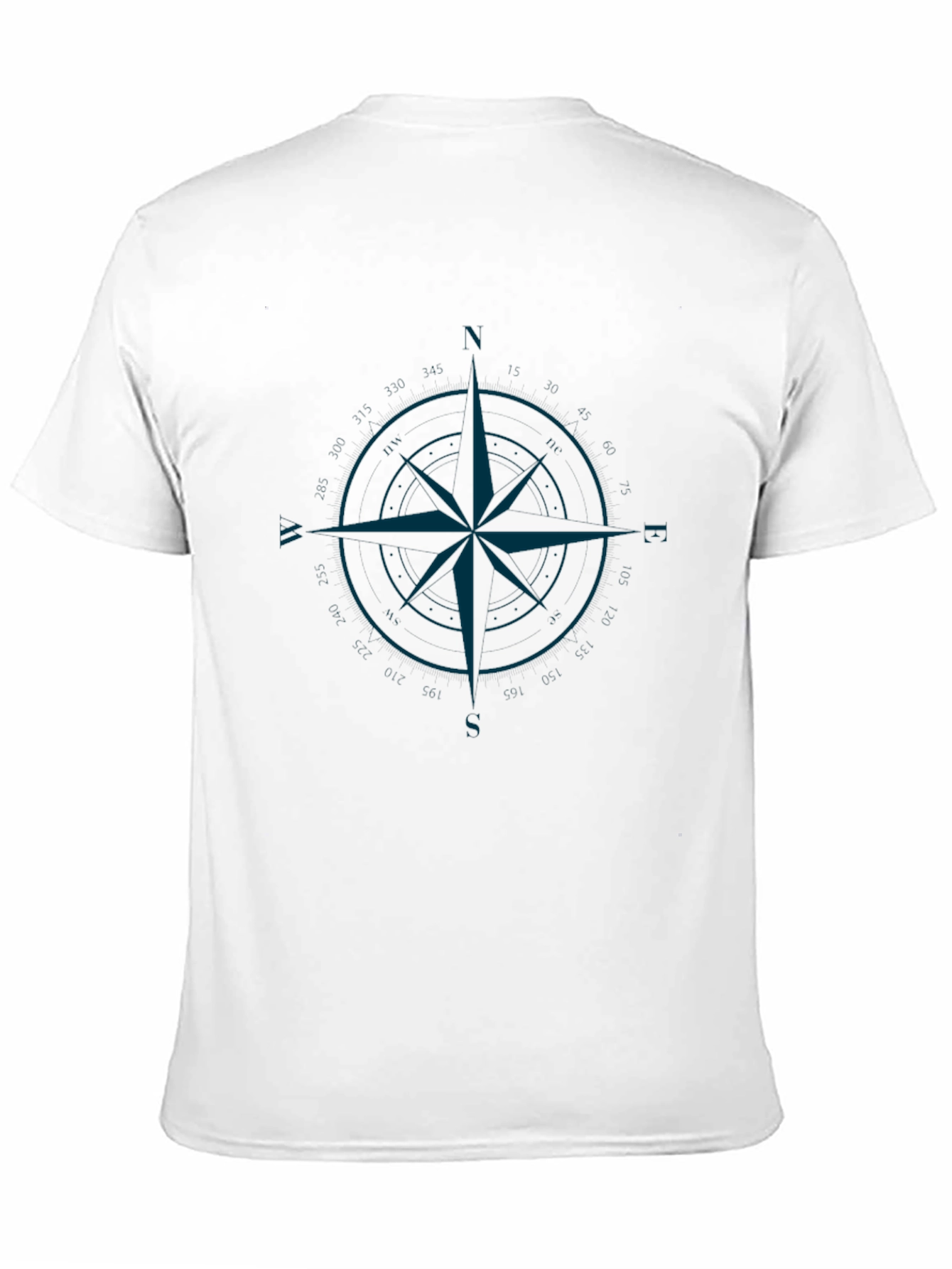 Compass Rose Graphic Tee - Black Cotton T-Shirt