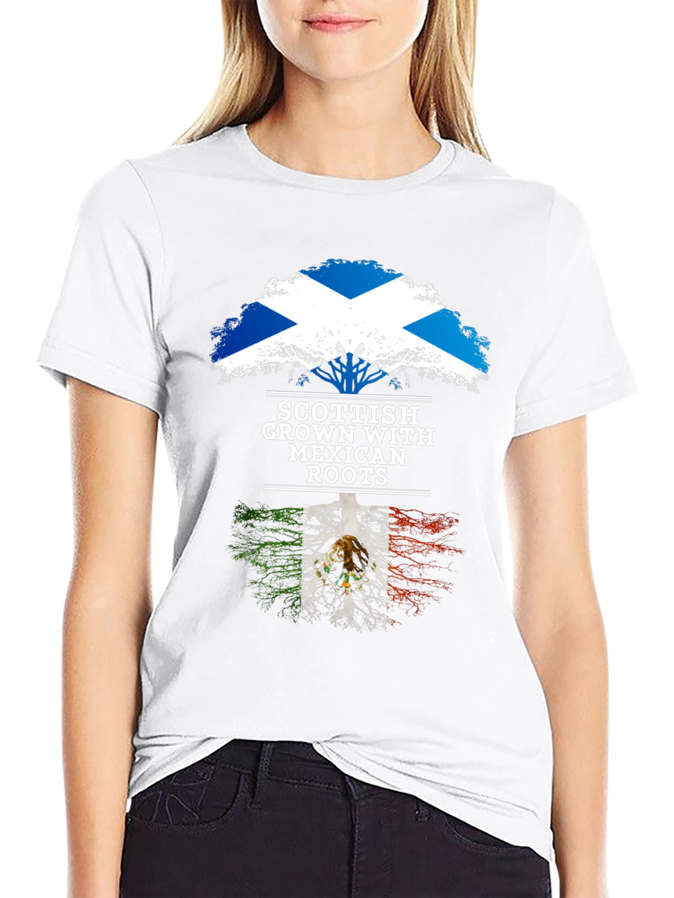 Scottish Mexican Roots Tree T-Shirt