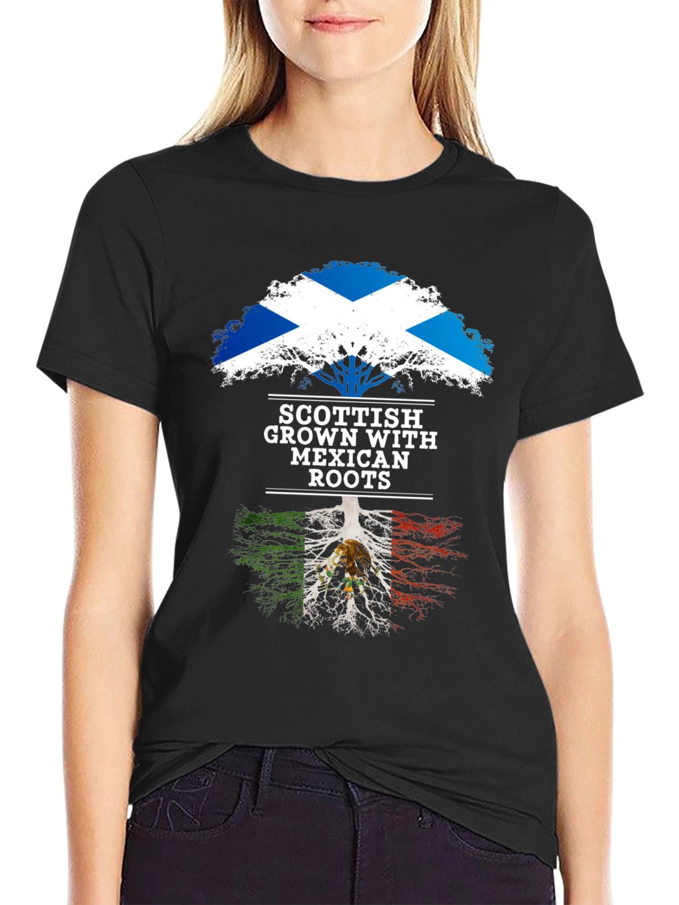 Scottish Mexican Roots Tree T-Shirt