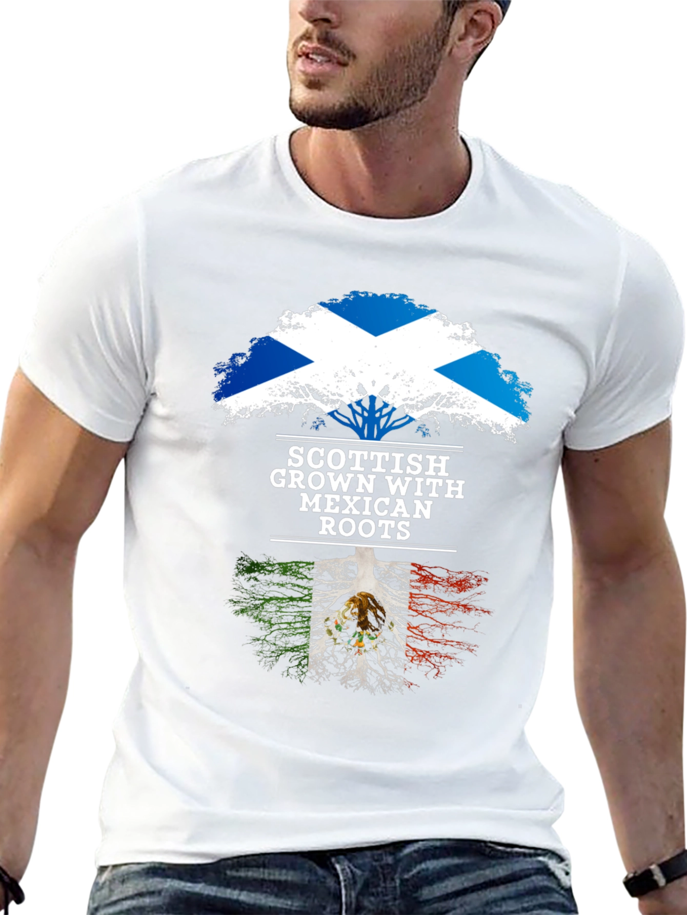 Scottish Mexican Roots Tree T-Shirt