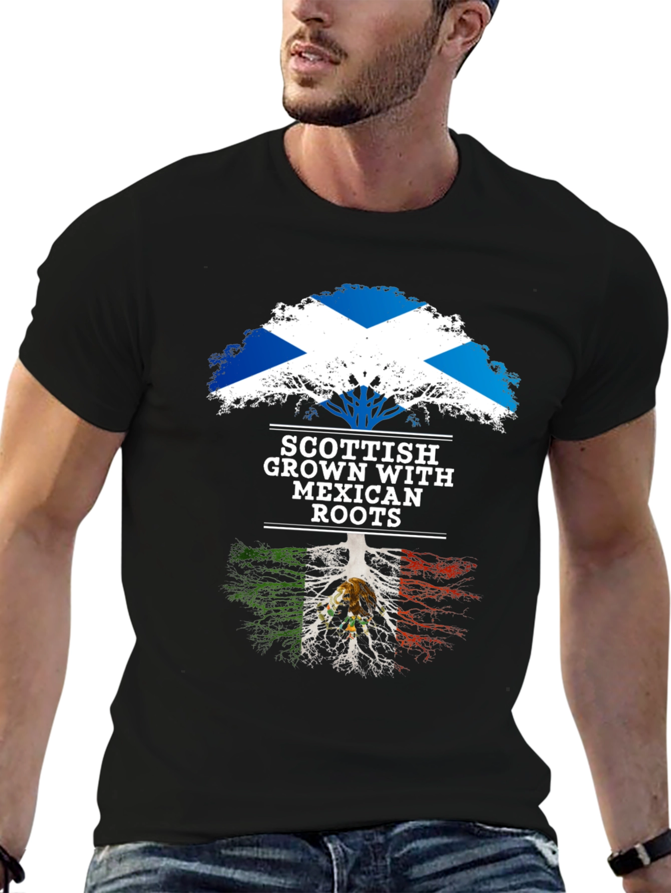 Scottish Mexican Roots Tree T-Shirt