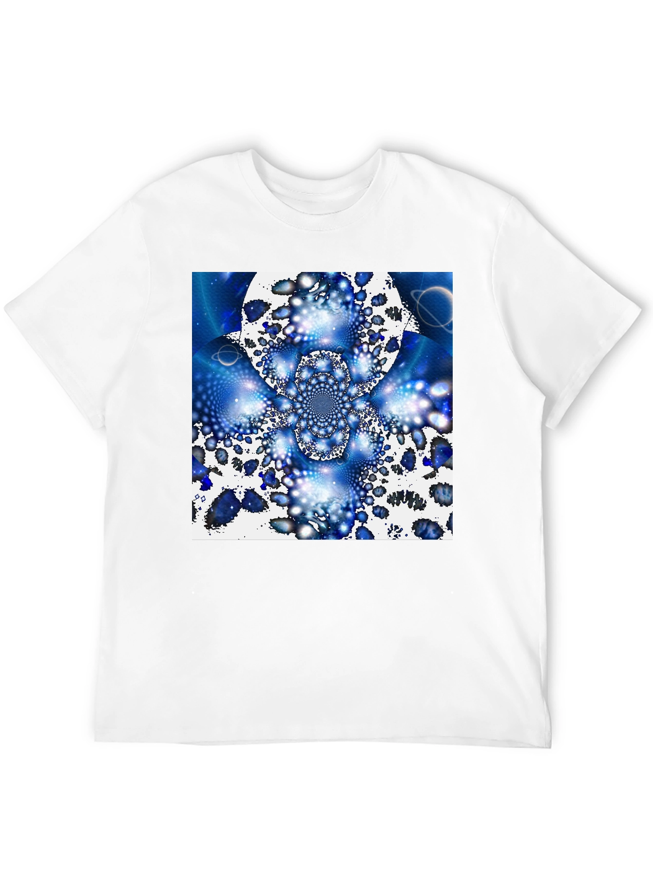 Abstract Blue Universe Graphic Tee