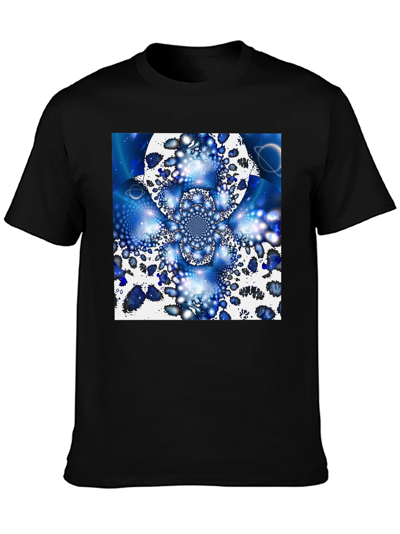 Abstract Blue Universe Graphic Tee