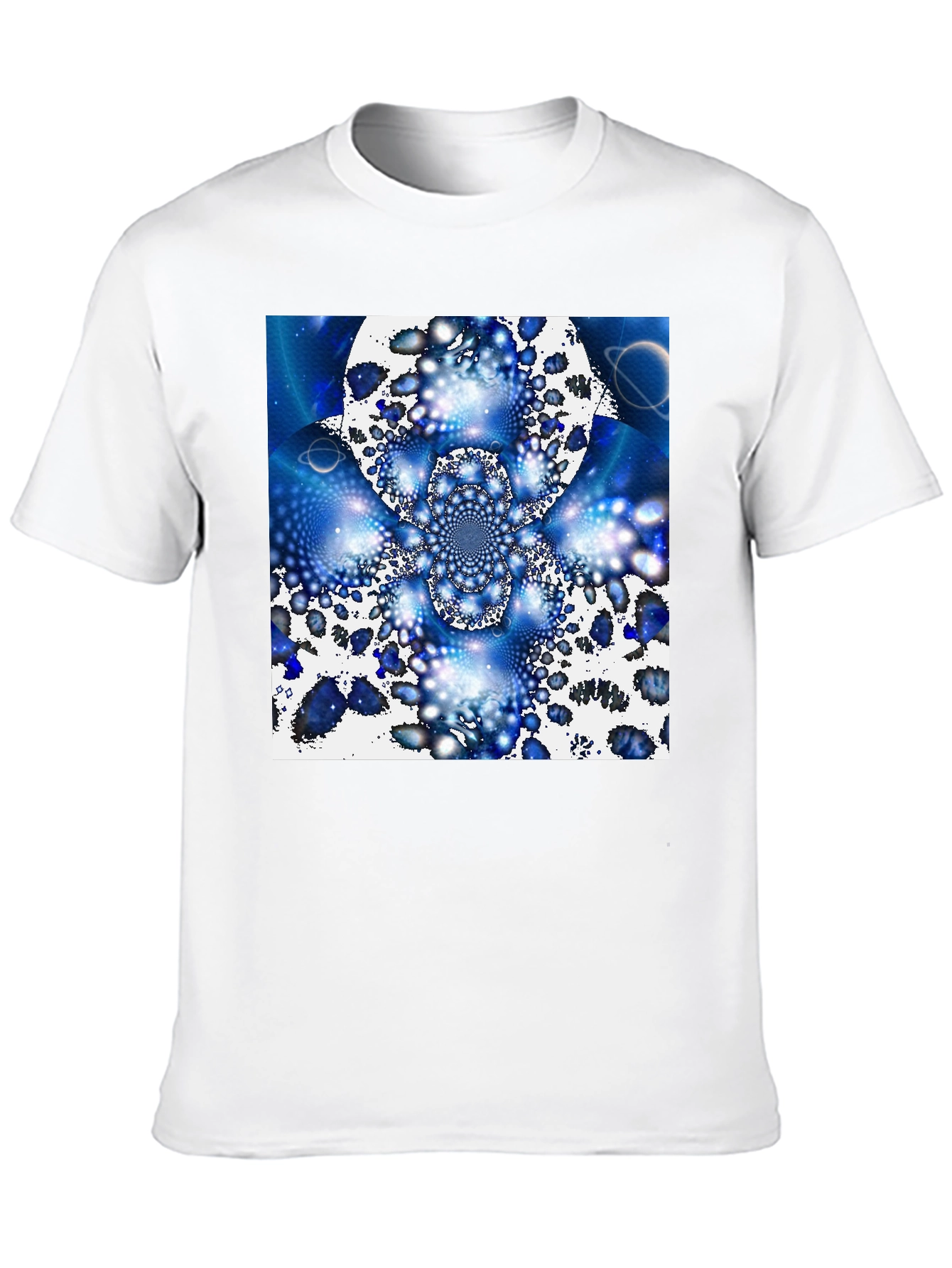 Abstract Blue Universe Graphic Tee
