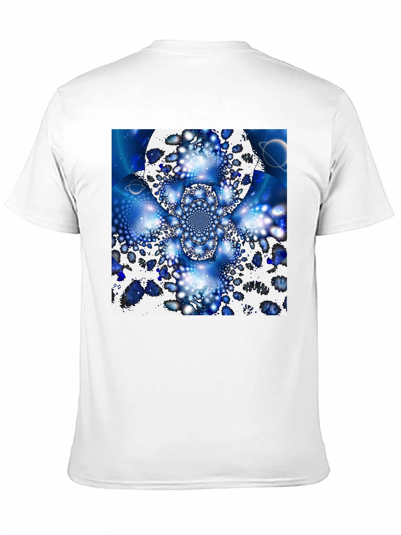 Abstract Blue Universe Graphic Tee