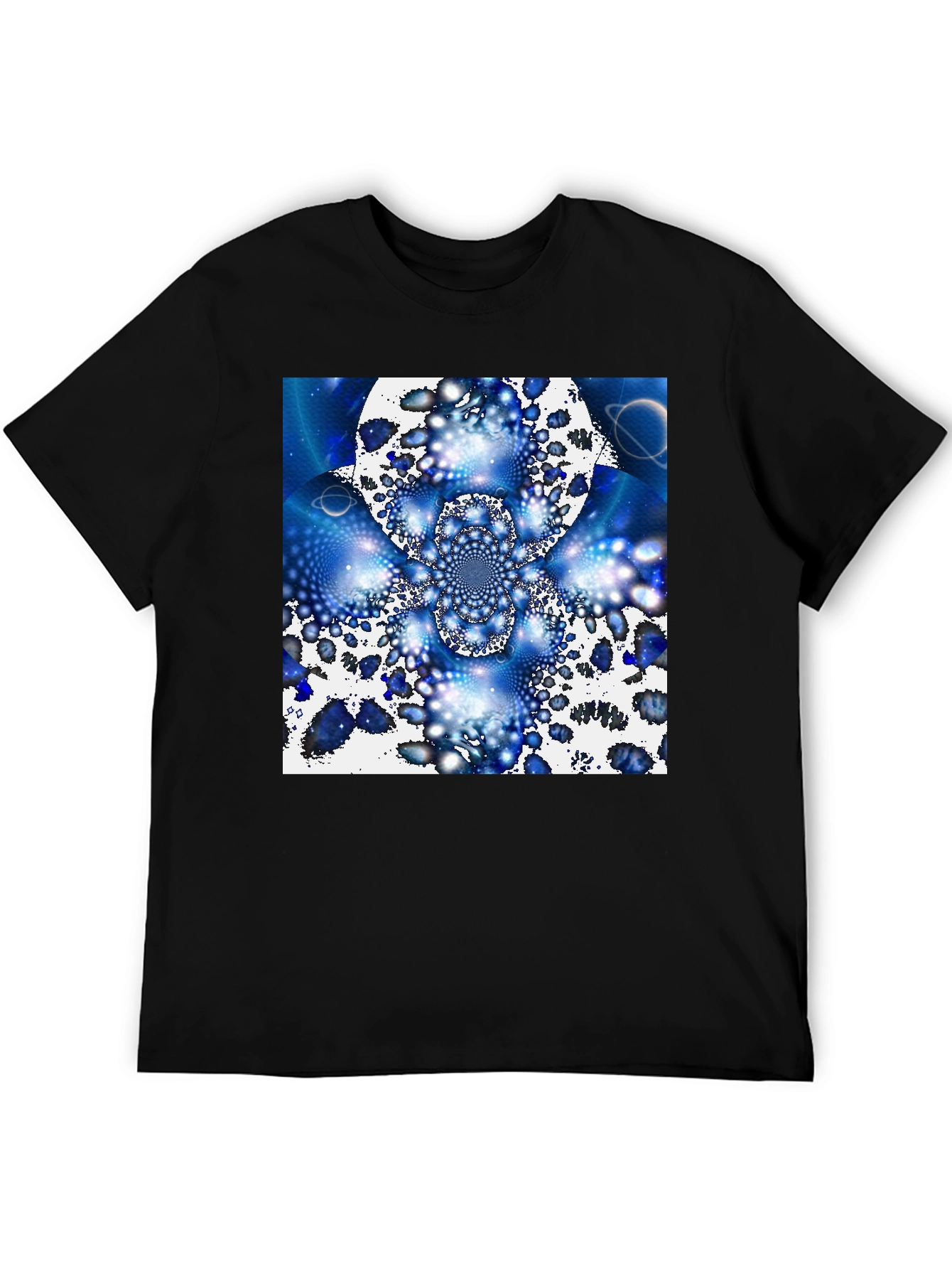 Abstract Blue Universe Graphic Tee