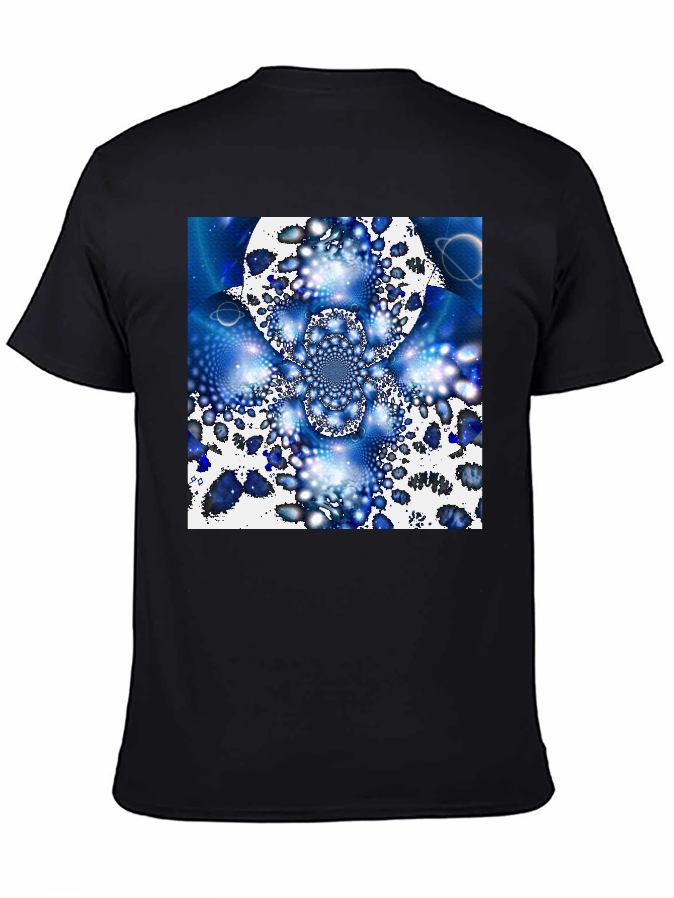 Abstract Blue Universe Graphic Tee