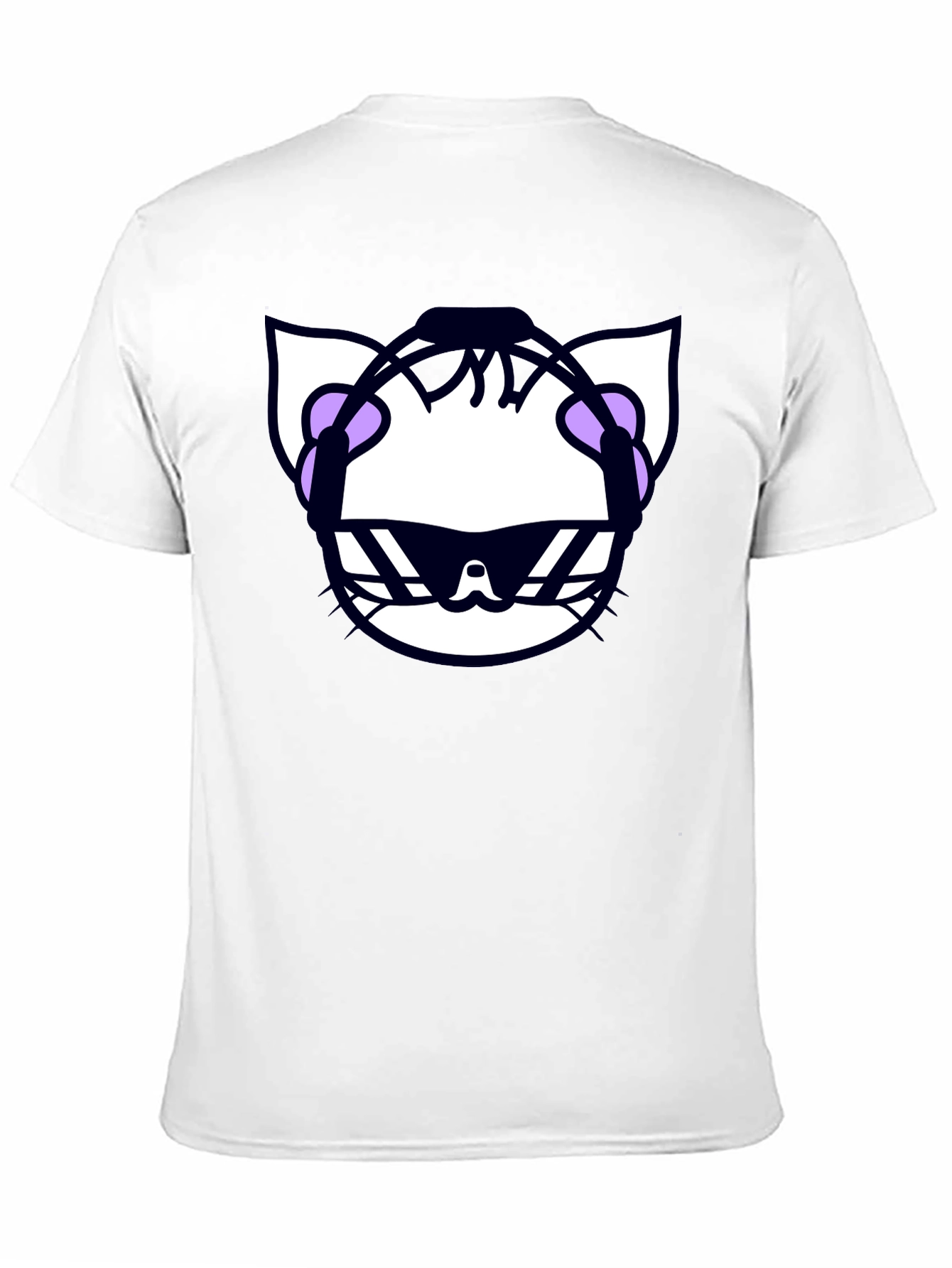 Cool Cat DJ Graphic T-Shirt - Black