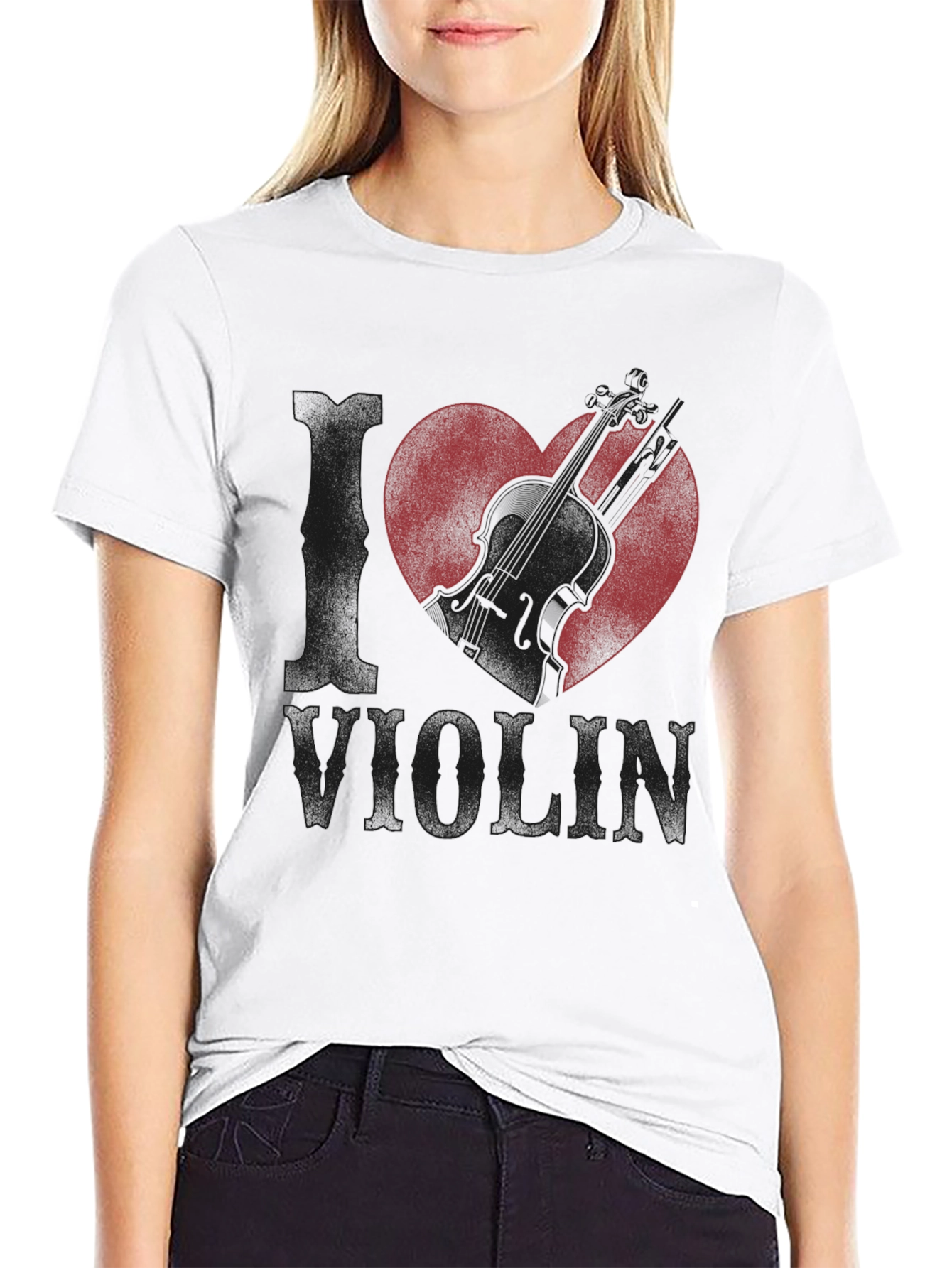 I Love Violin Graphic Tee - Musician T-Shirt