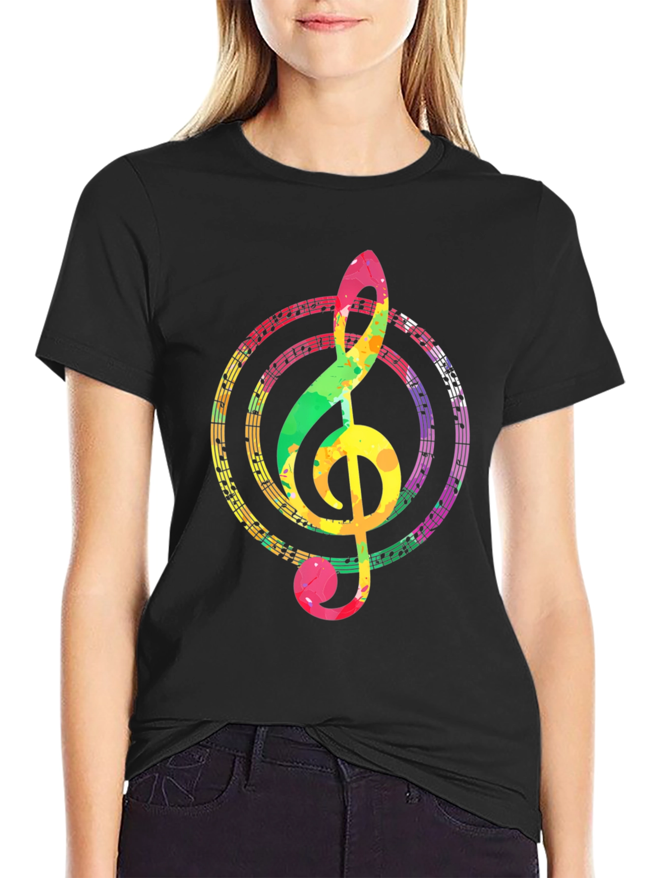 Colorful Music Note T-Shirt