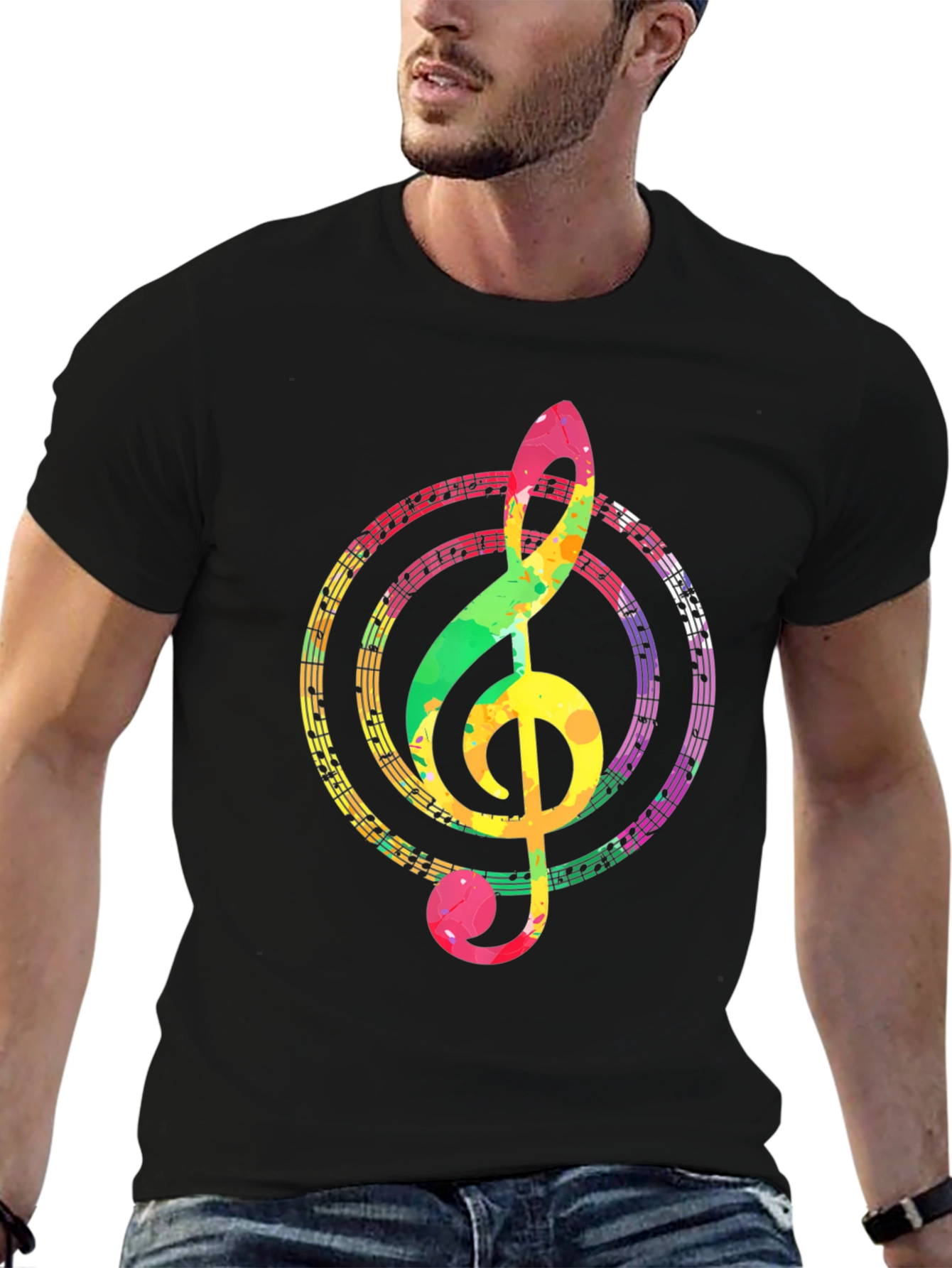 Colorful Music Note T-Shirt