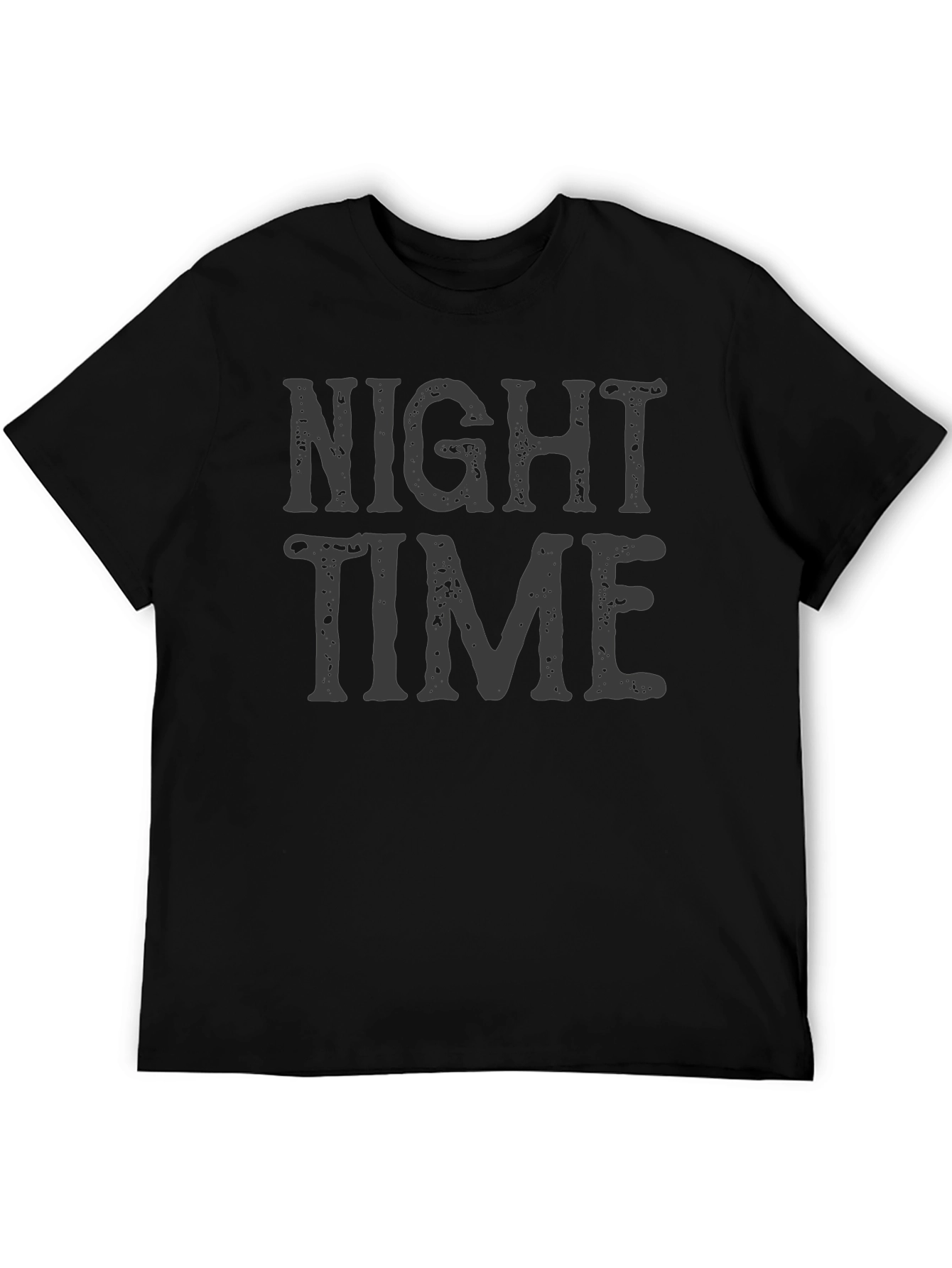 Night Time Graphic Print T-Shirt - Casual Wear