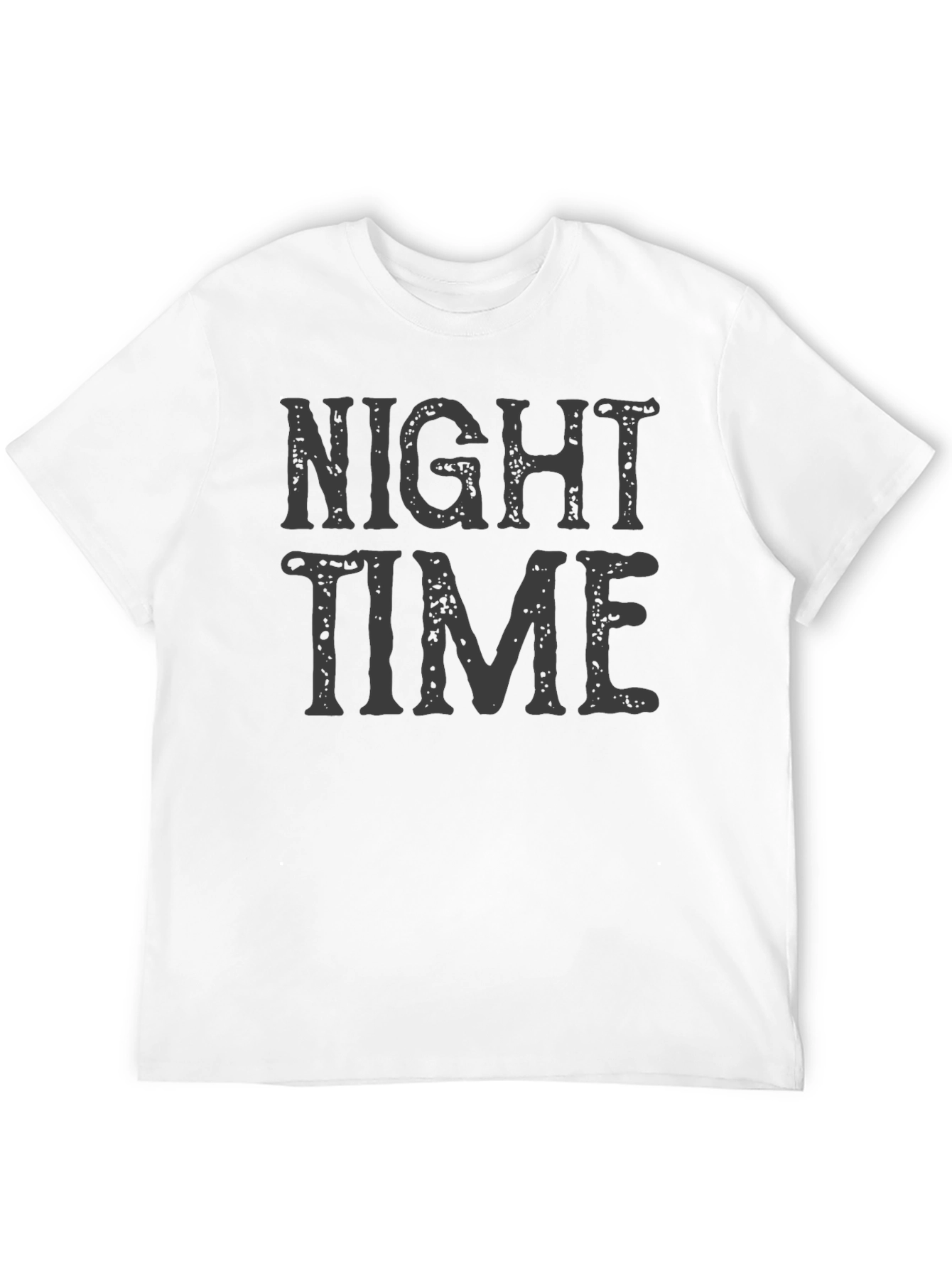 Night Time Graphic Print T-Shirt - Casual Wear