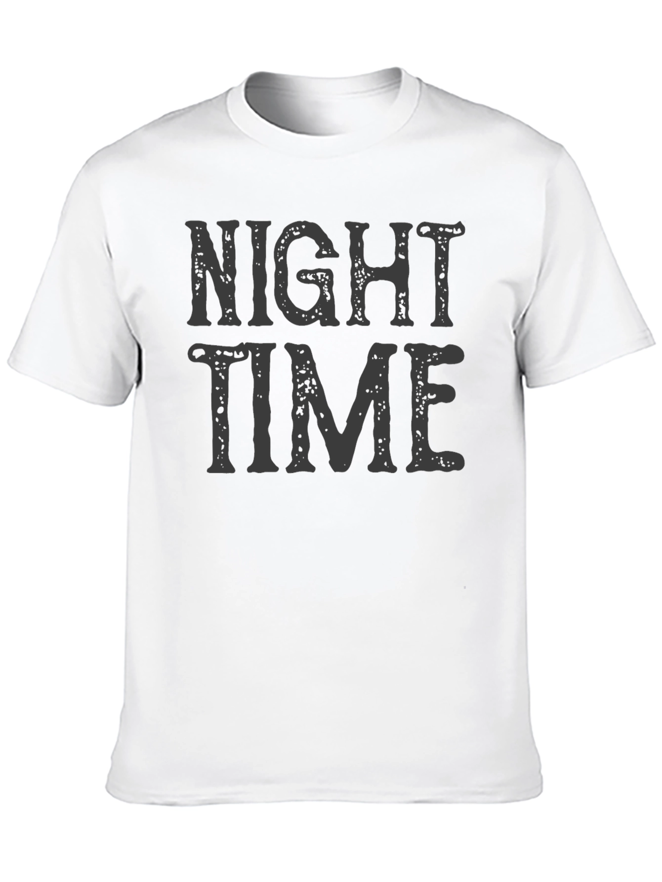 Night Time Graphic Print T-Shirt - Casual Wear