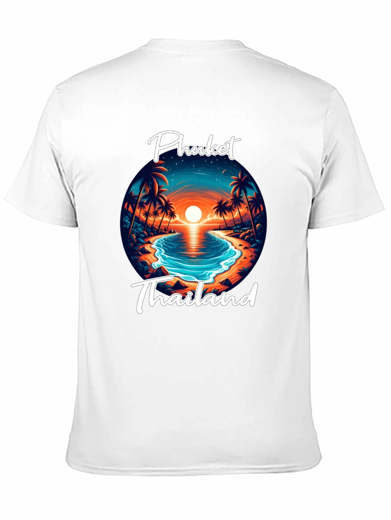 Phuket Thailand Graphic T-Shirt - Beach Sunset Design