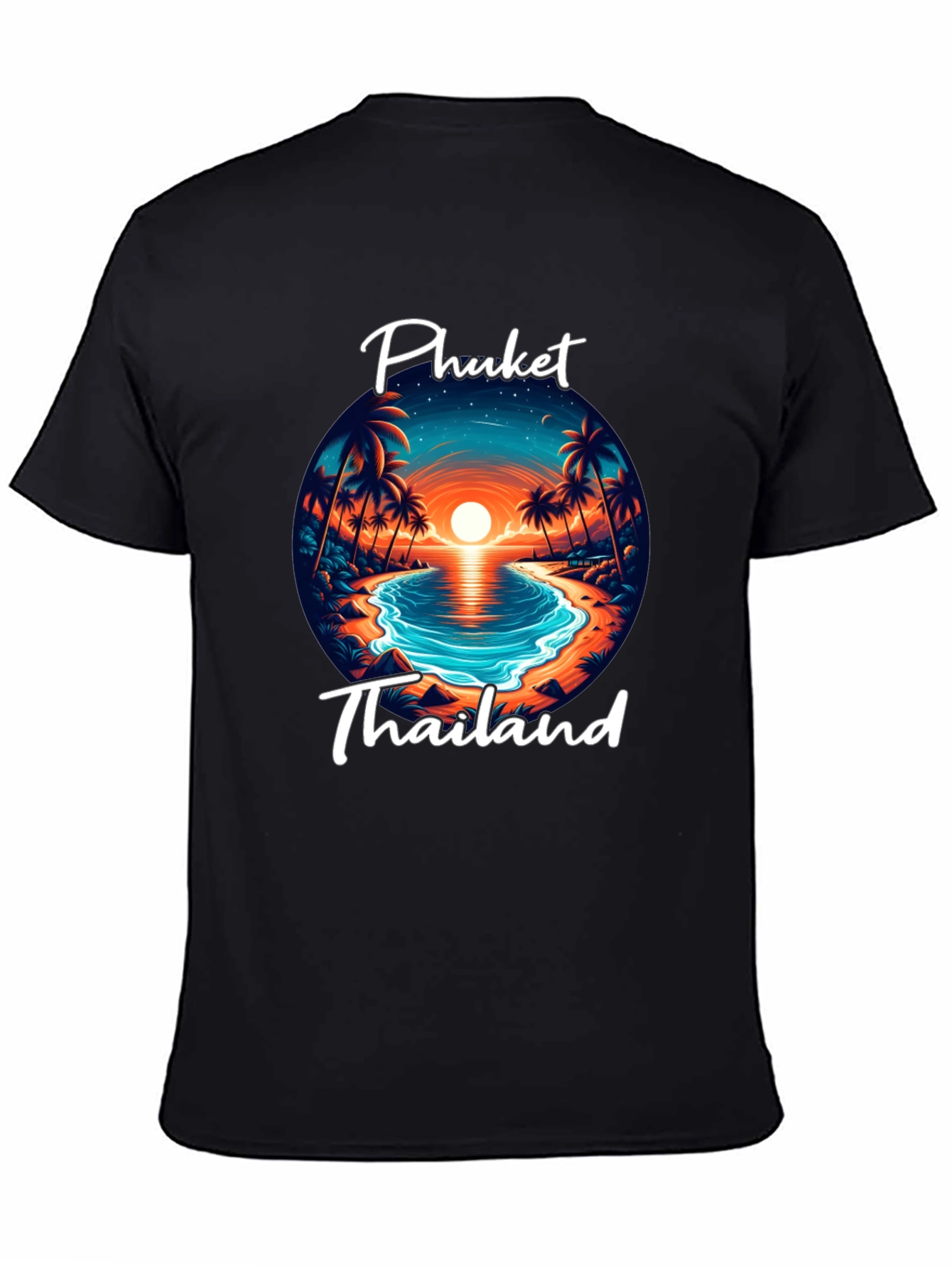 Phuket Thailand Graphic T-Shirt - Beach Sunset Design