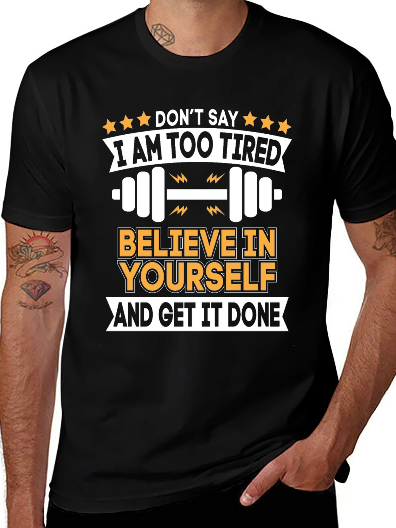 Motivational Gym T-Shirt - Believe in Yourself