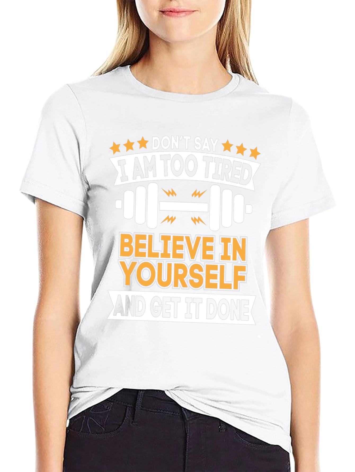 Motivational Gym T-Shirt - Believe in Yourself