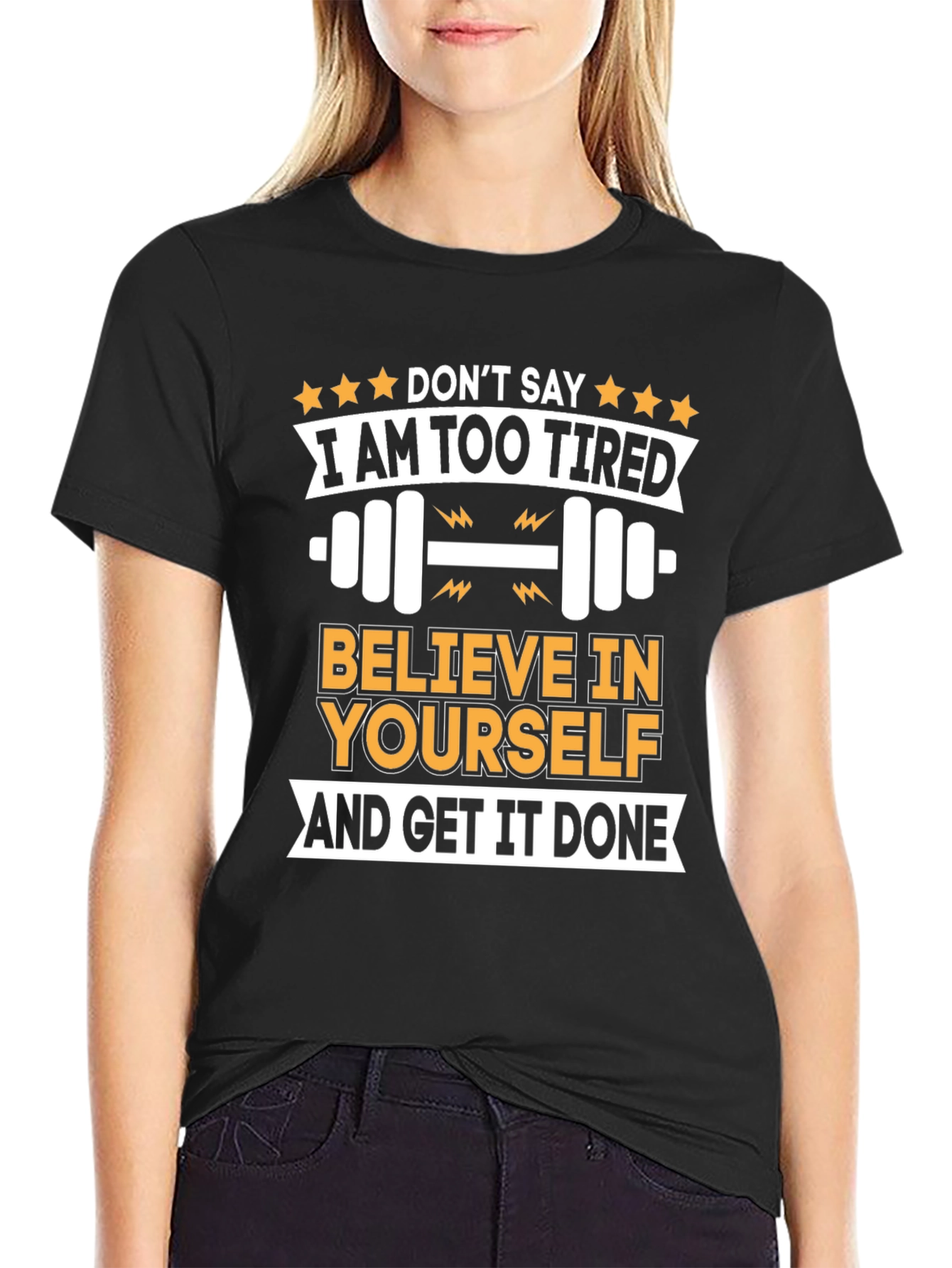 Motivational Gym T-Shirt - Believe in Yourself