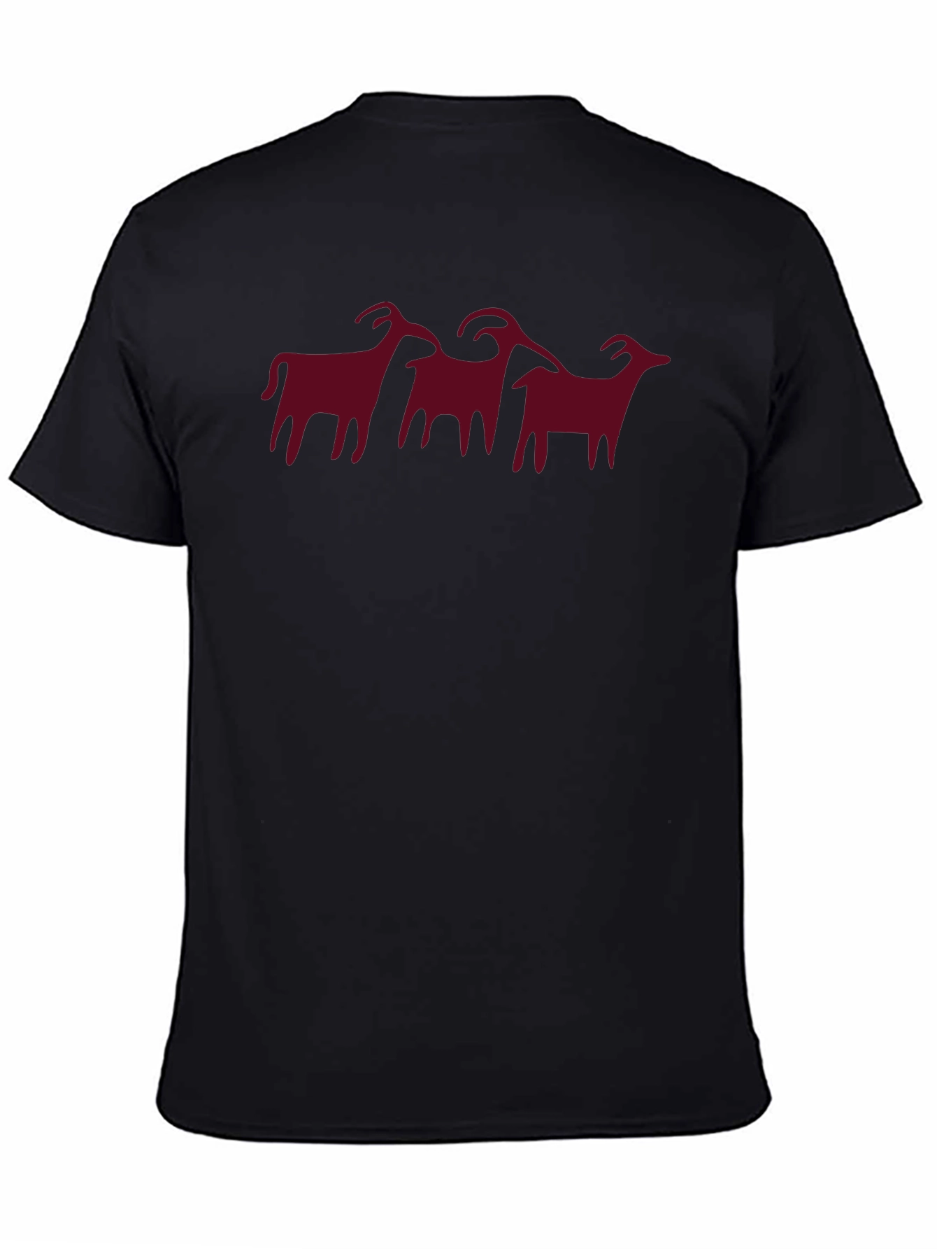Cave Painting Graphic T-Shirt - Black
