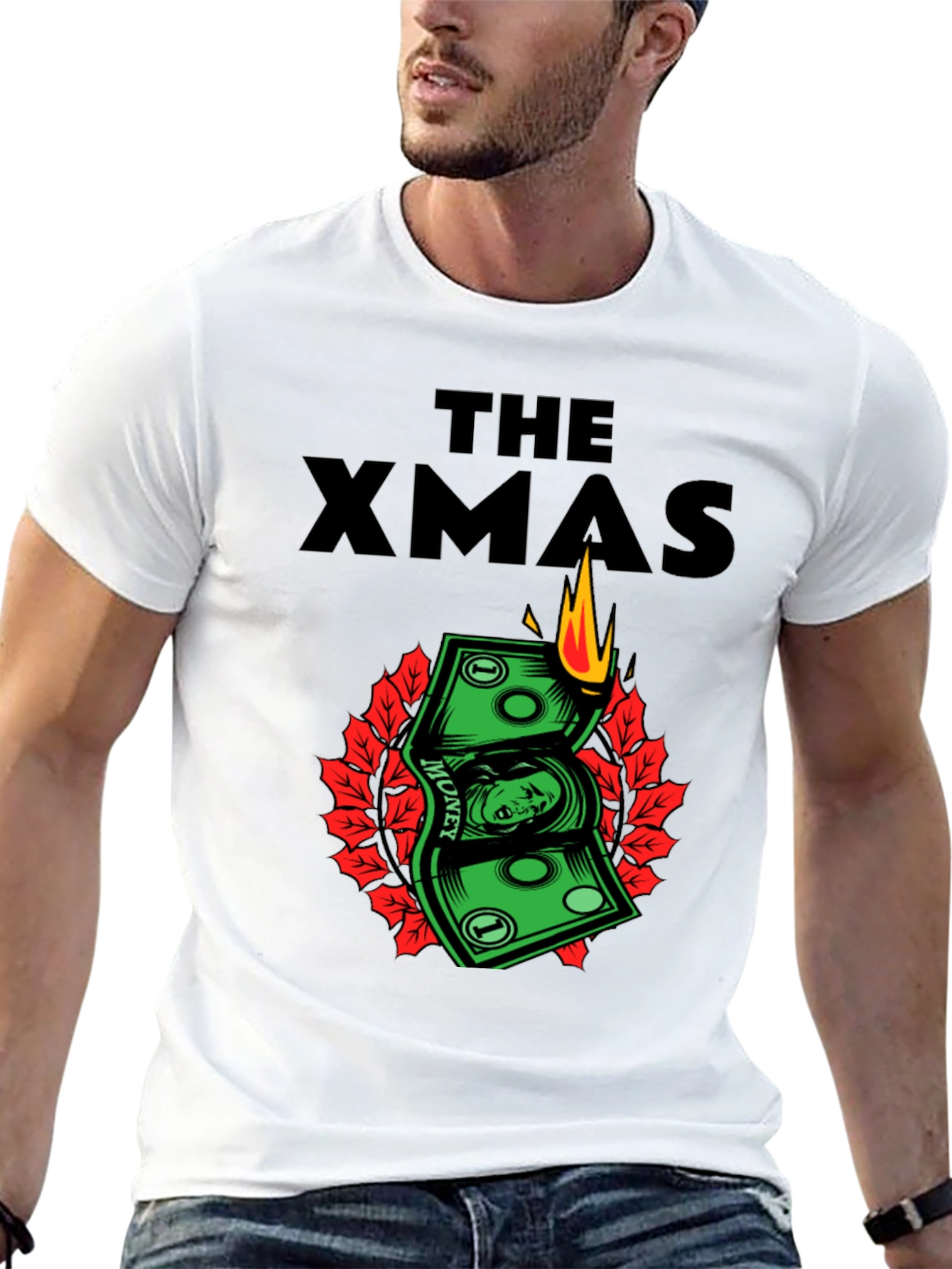 The Xmas Money T-Shirt - Burning Cash Holiday Tee
