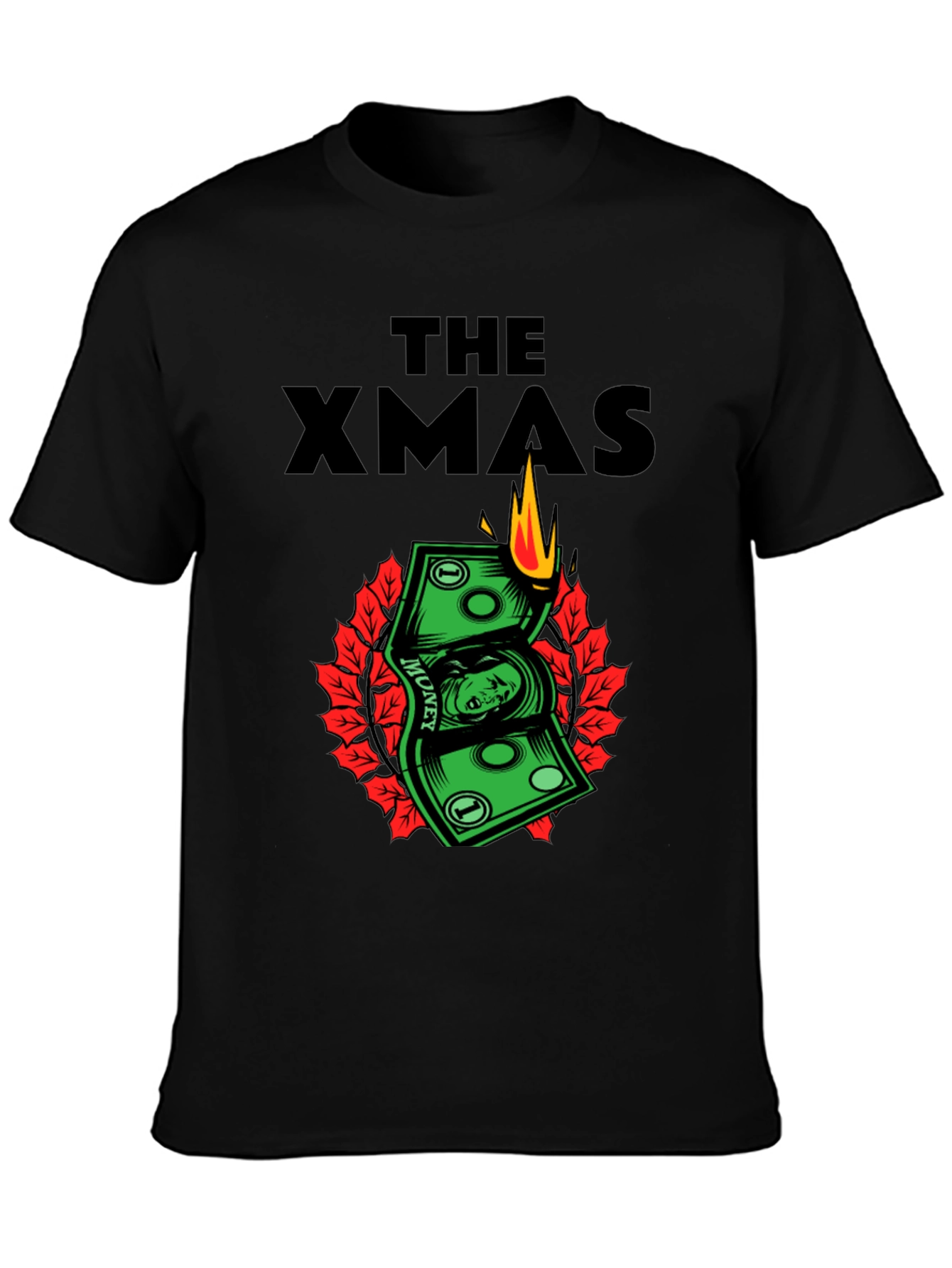 The Xmas Money T-Shirt - Burning Cash Holiday Tee